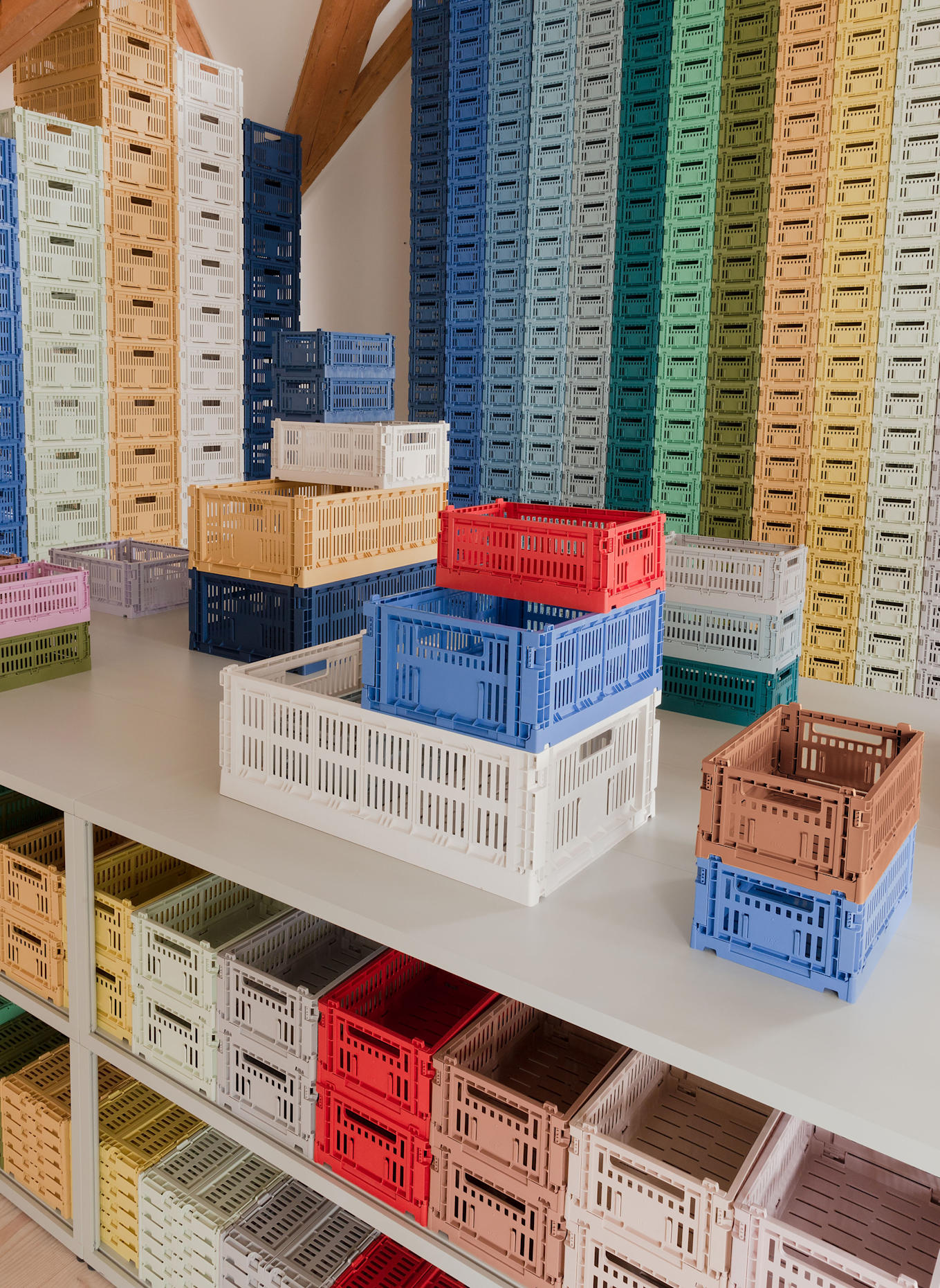 HAY Hinged box COLOUR CRATE SMALL: BROWN