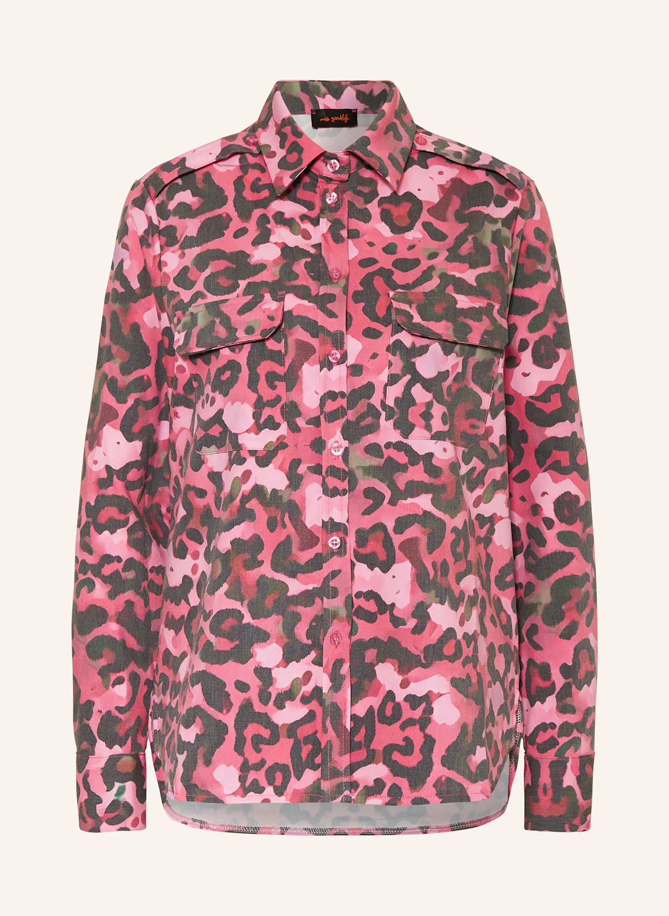 miss goodlife Shirt blouse, Color: PINK/ BLACK/ GREEN (Image 1)