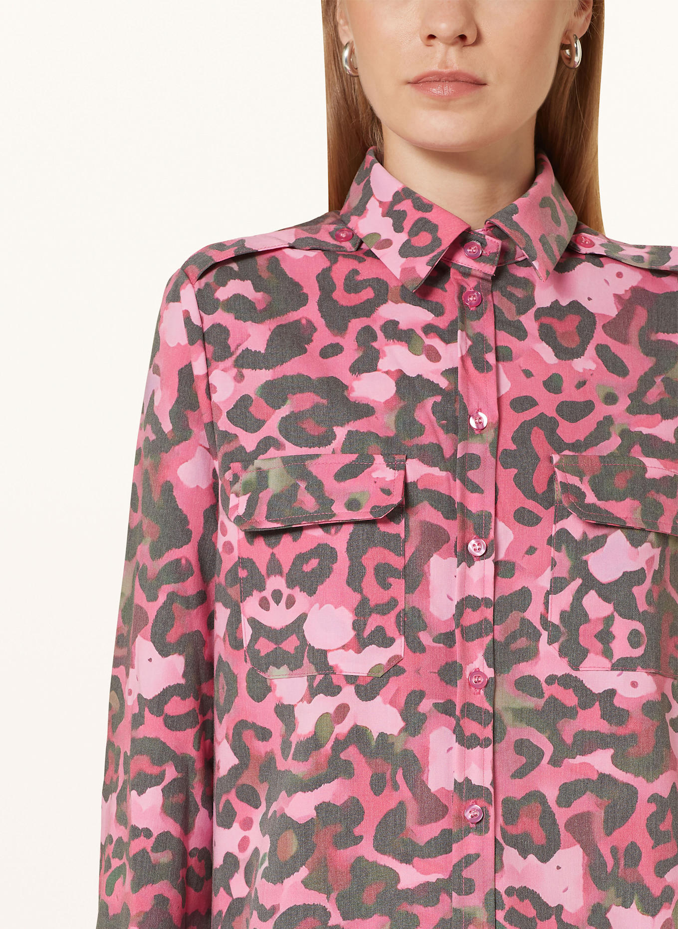 miss goodlife Shirt blouse, Color: PINK/ BLACK/ GREEN (Image 4)