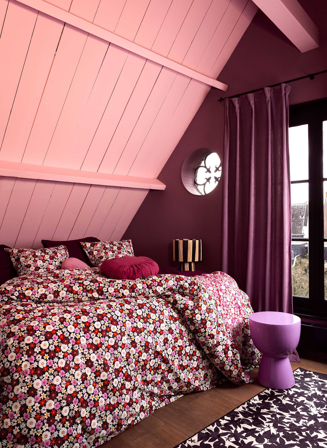 ESSENZA & CO Bettwäsche MELLOW zum Wenden: ROSA/ DUNKELROT