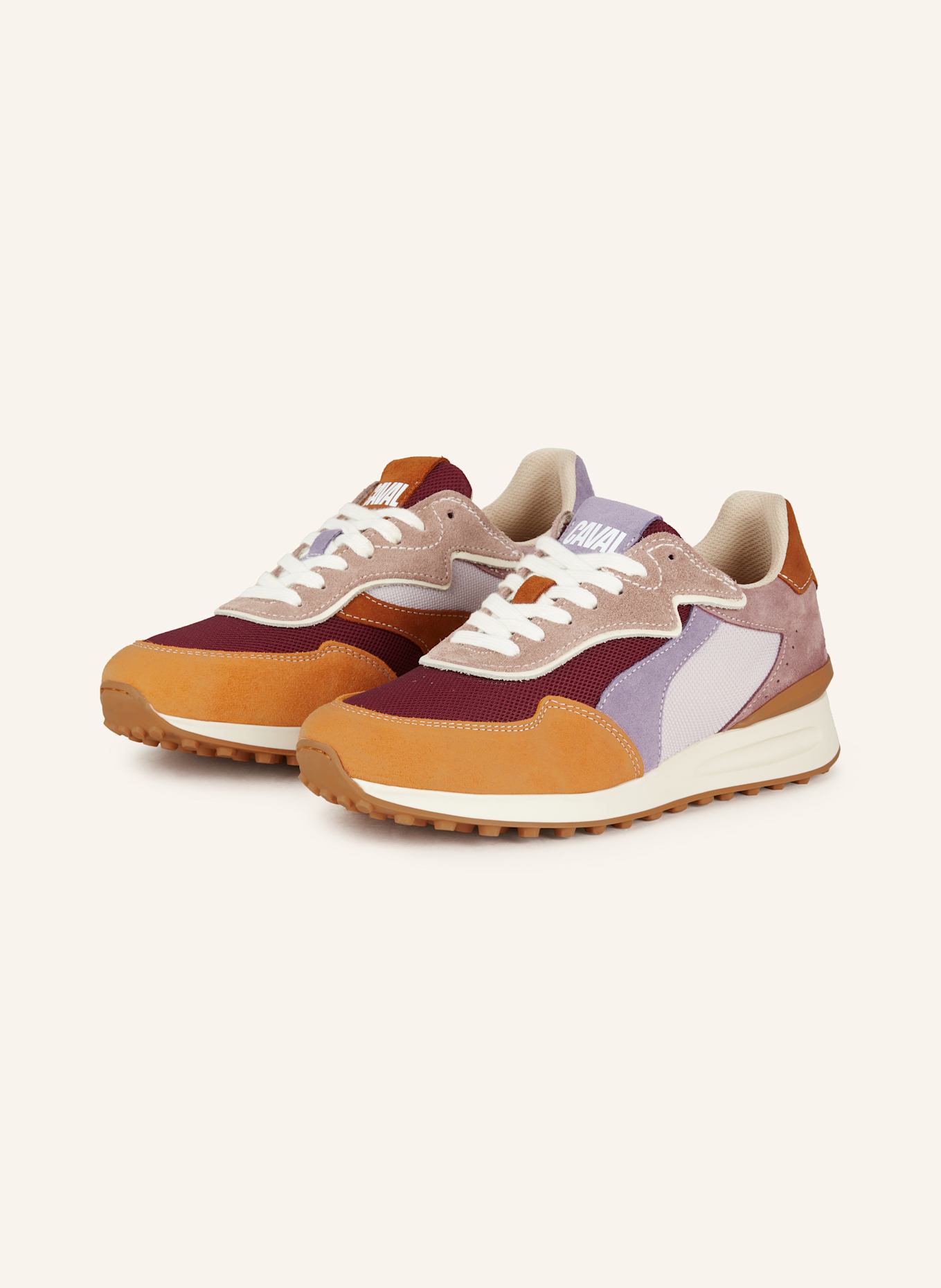 CAVAL Sneaker WAVE, Farbe: DUNKELORANGE/ ROSÉ/ HELLLILA (Bild 1)