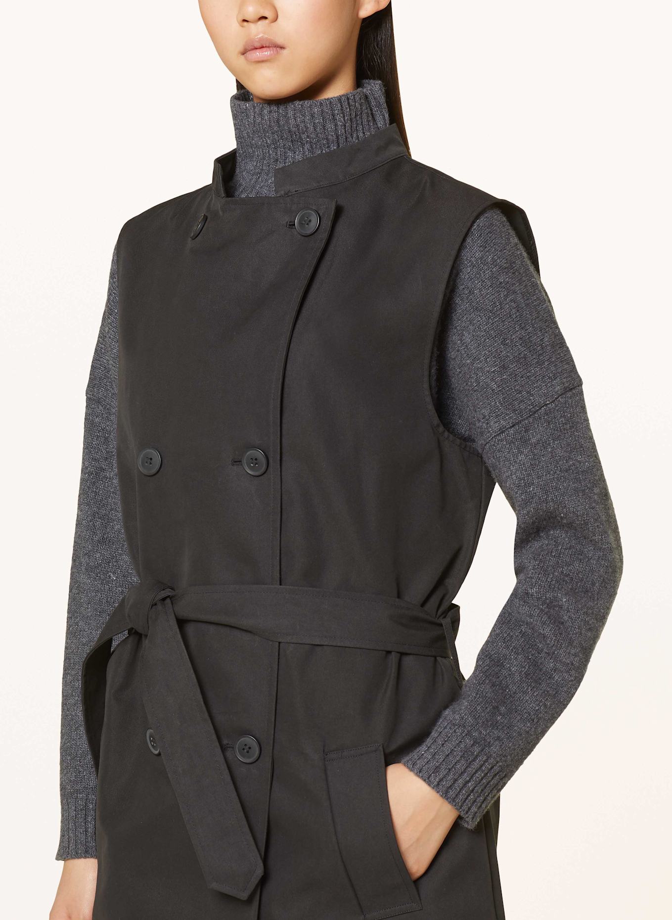 OH APRIL Set AUBREY: Vest and cropped jacket: BLACK