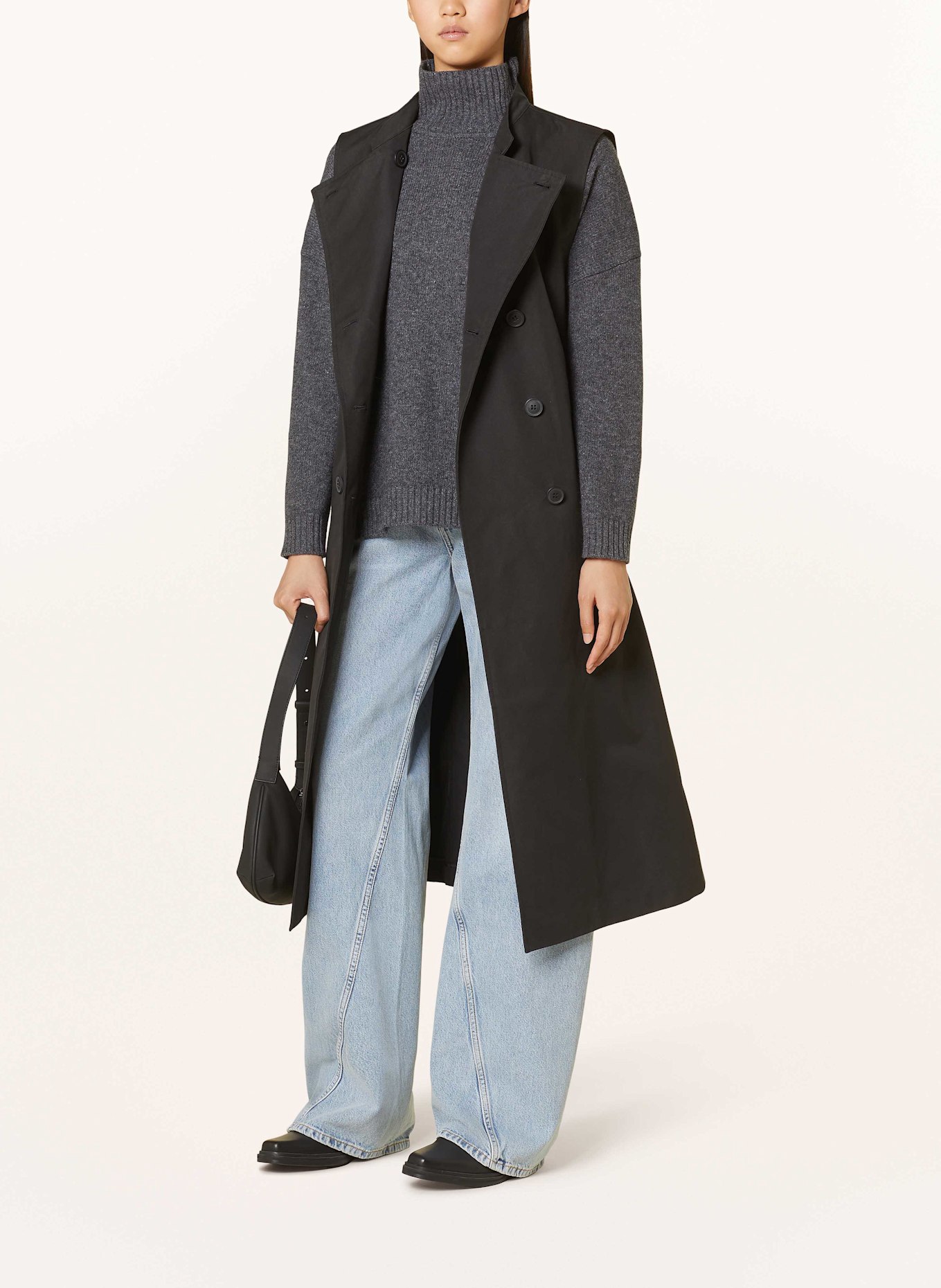 OH APRIL Set AUBREY: Vest and cropped jacket: BLACK