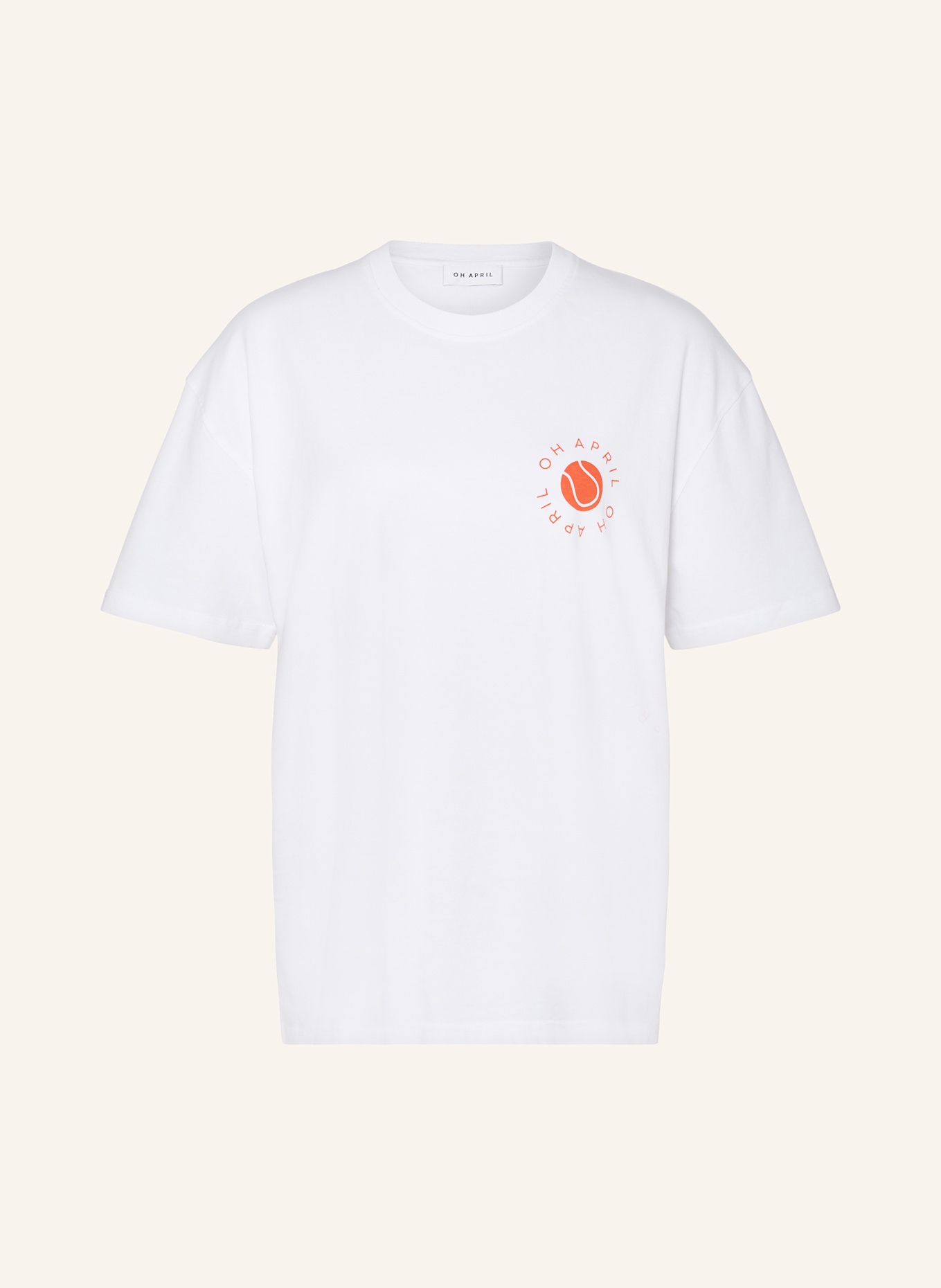 OH APRIL T-Shirt BOYFRIEND, Farbe: WEISS/ ORANGE (Bild 1)