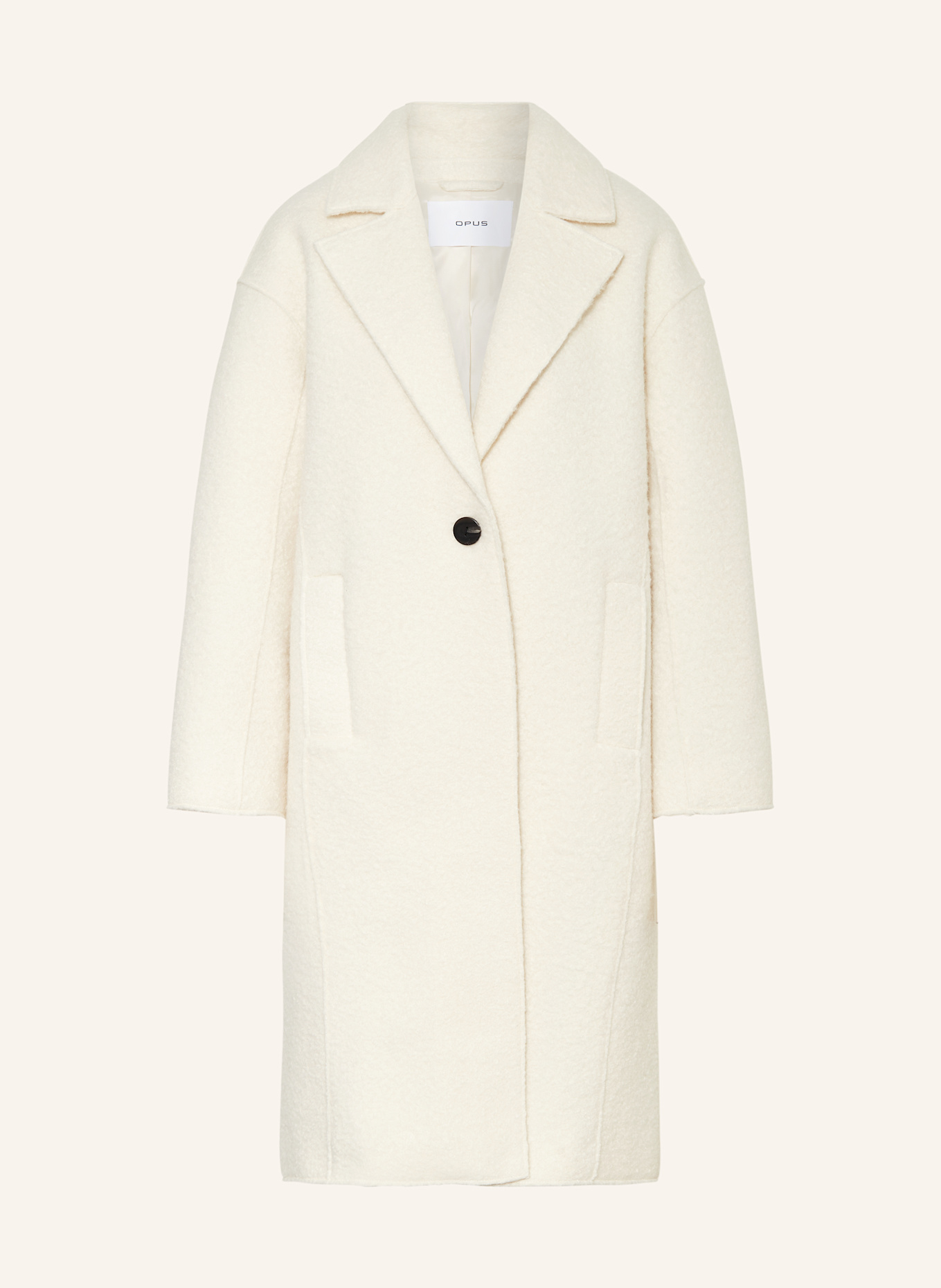 White boucle coat 2025