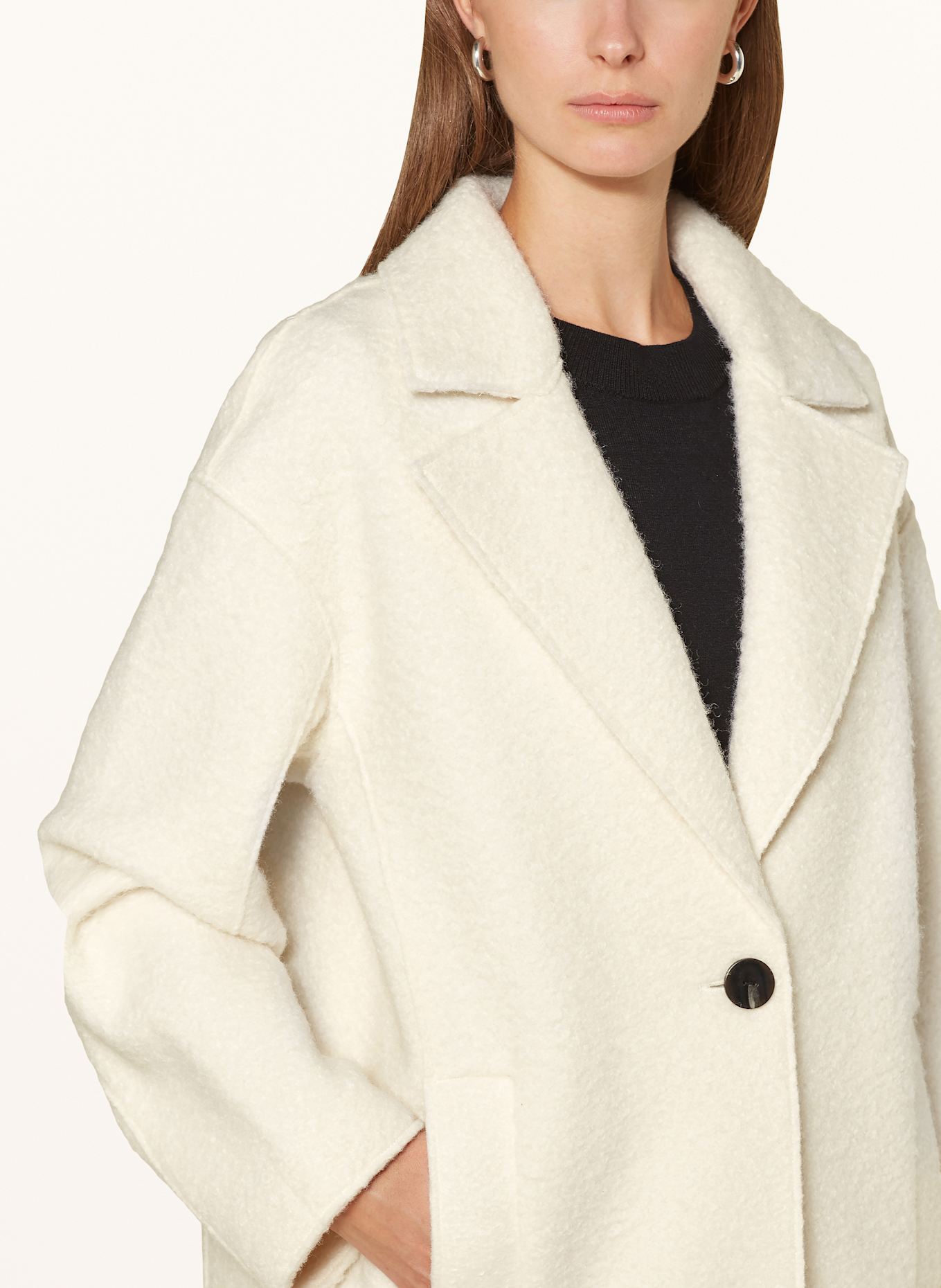 OPUS Bouclé-Mantel HANNIE: CREME