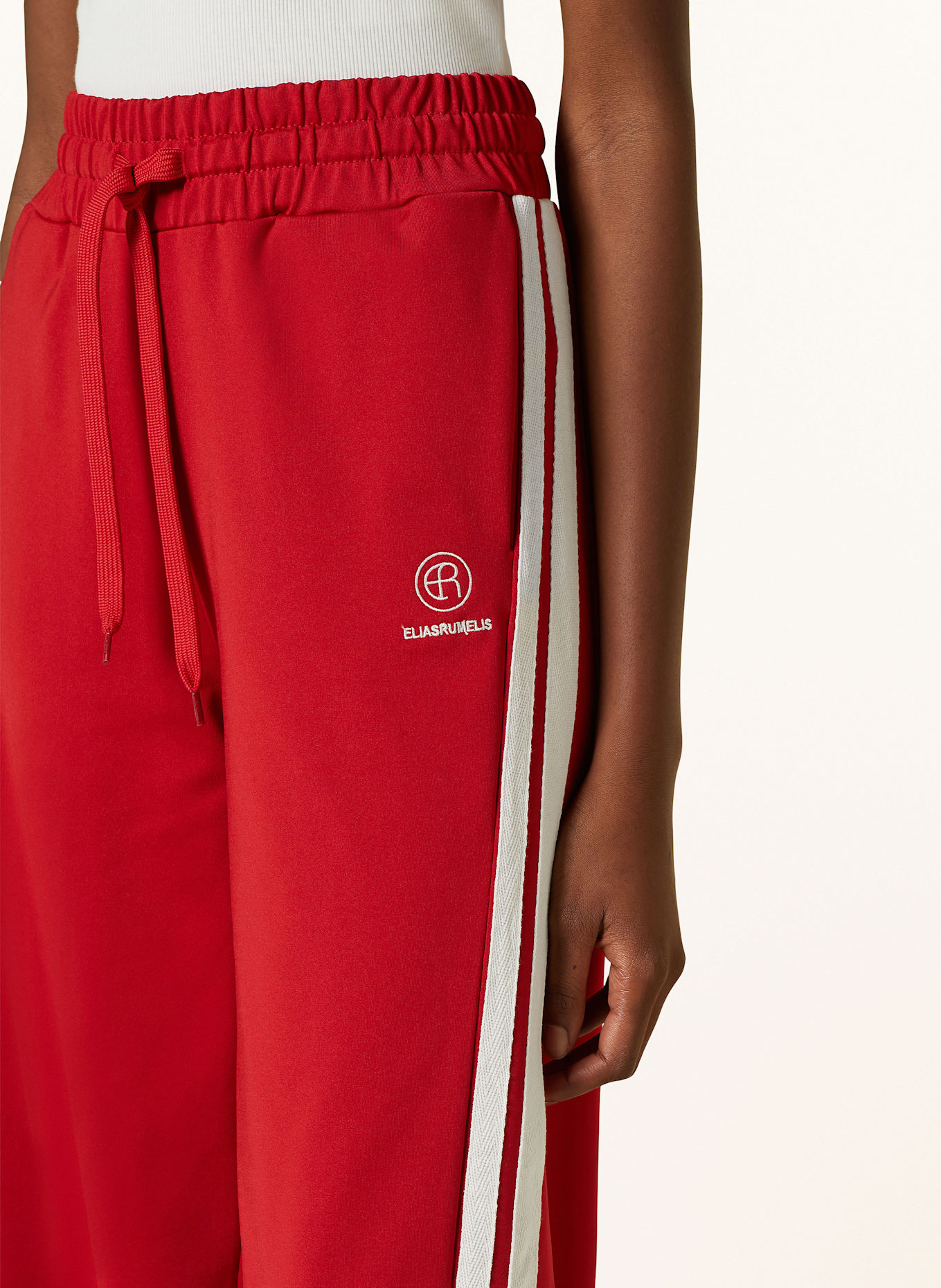 ELIAS RUMELIS Sweatpants ERPENNI mit Galonstreifen, Farbe: ROT/ WEISS (Bild 5)