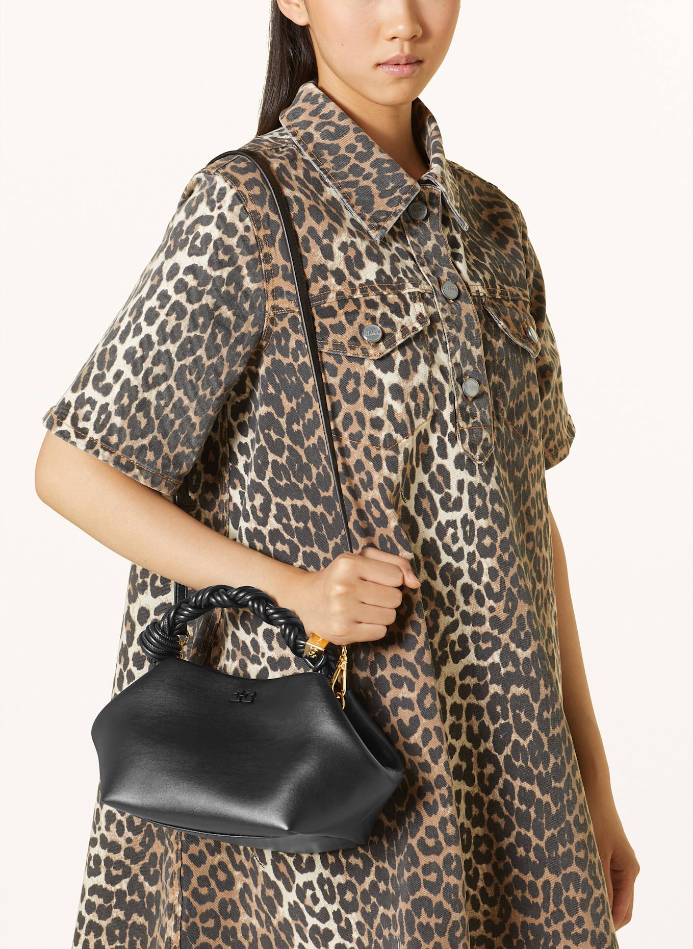 GANNI Handtasche BOU SMALL: SCHWARZ