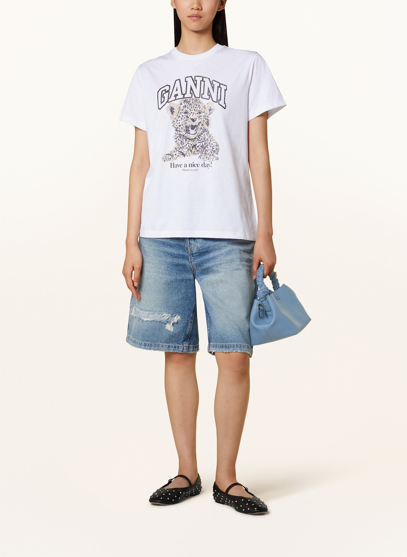 GANNI Torebka BOU BAG Small: JASNONIEBIESKI