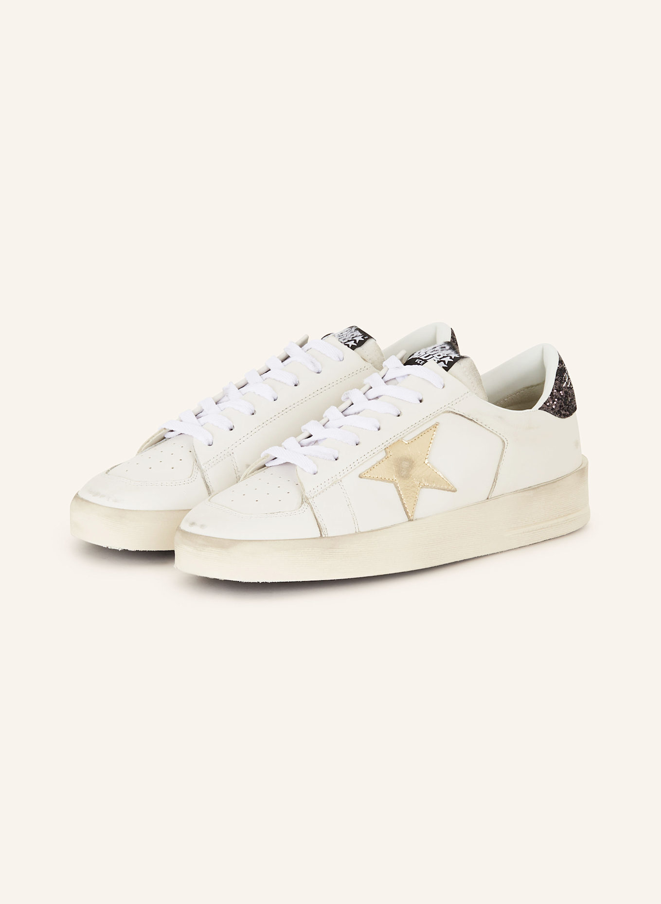 GOLDEN GOOSE Sneaker STARDAN, Farbe: WEISS/ SCHWARZ (Bild 1)