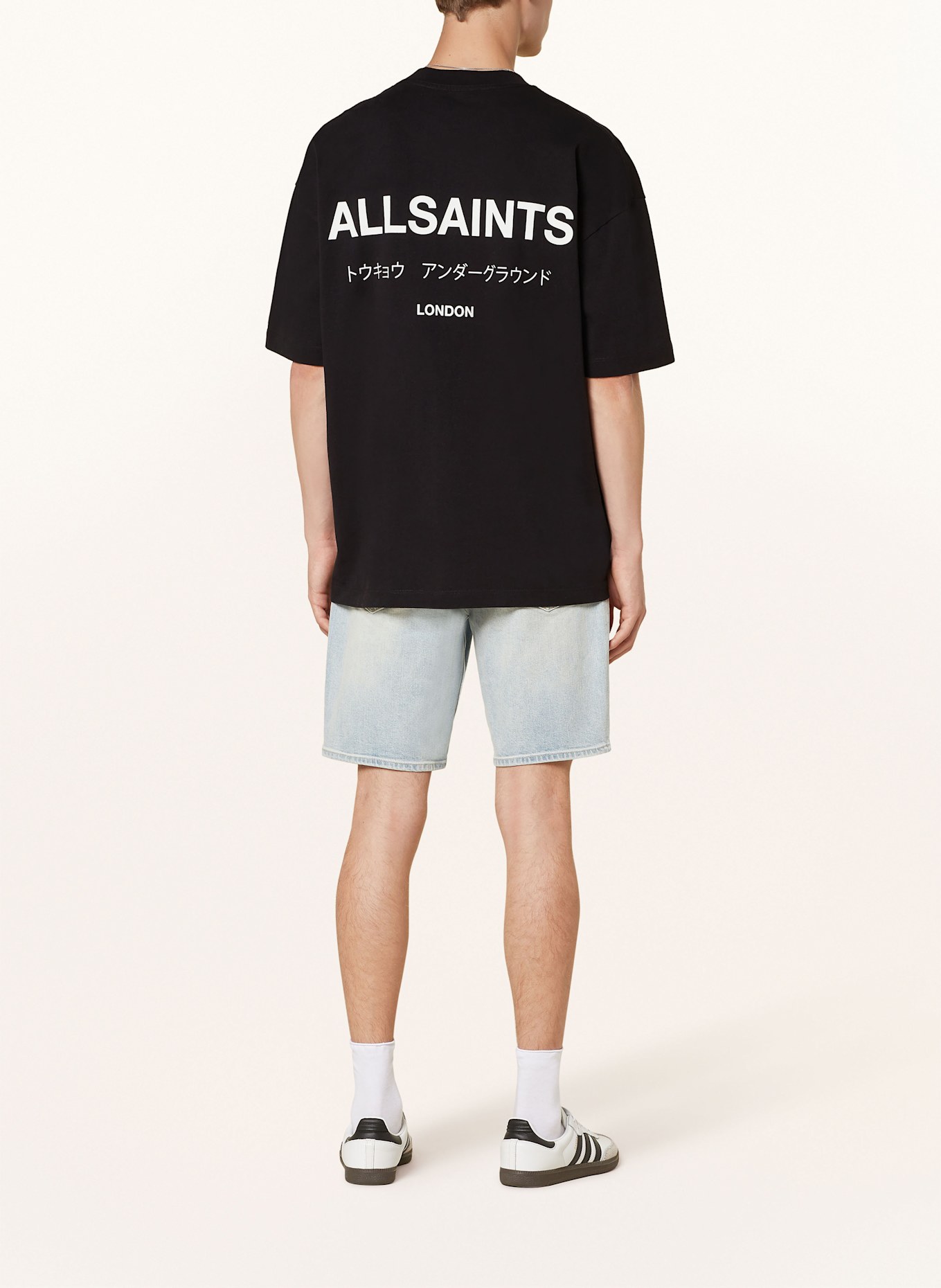 ALLSAINTS T-shirt UNDERGROUND: BLACK / WHITE