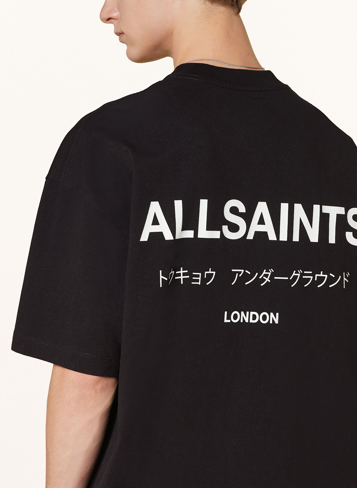 ALLSAINTS T-shirt UNDERGROUND: BLACK / WHITE