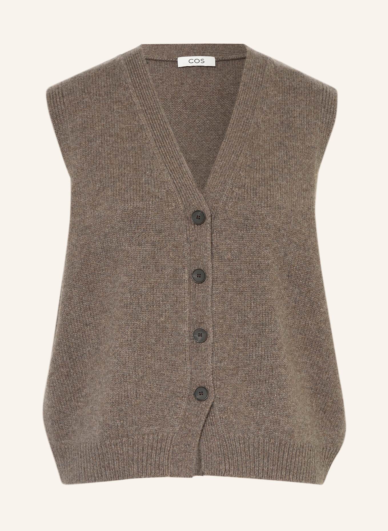 COS Knit vest with cashmere, Color: TAUPE (Image 1)