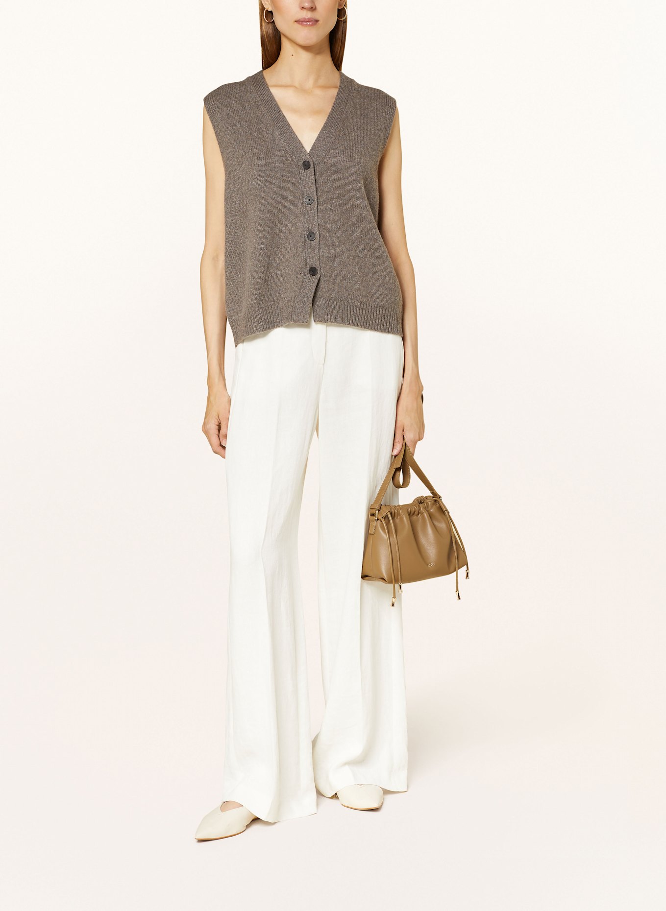 COS Knit vest with cashmere, Color: TAUPE (Image 2)