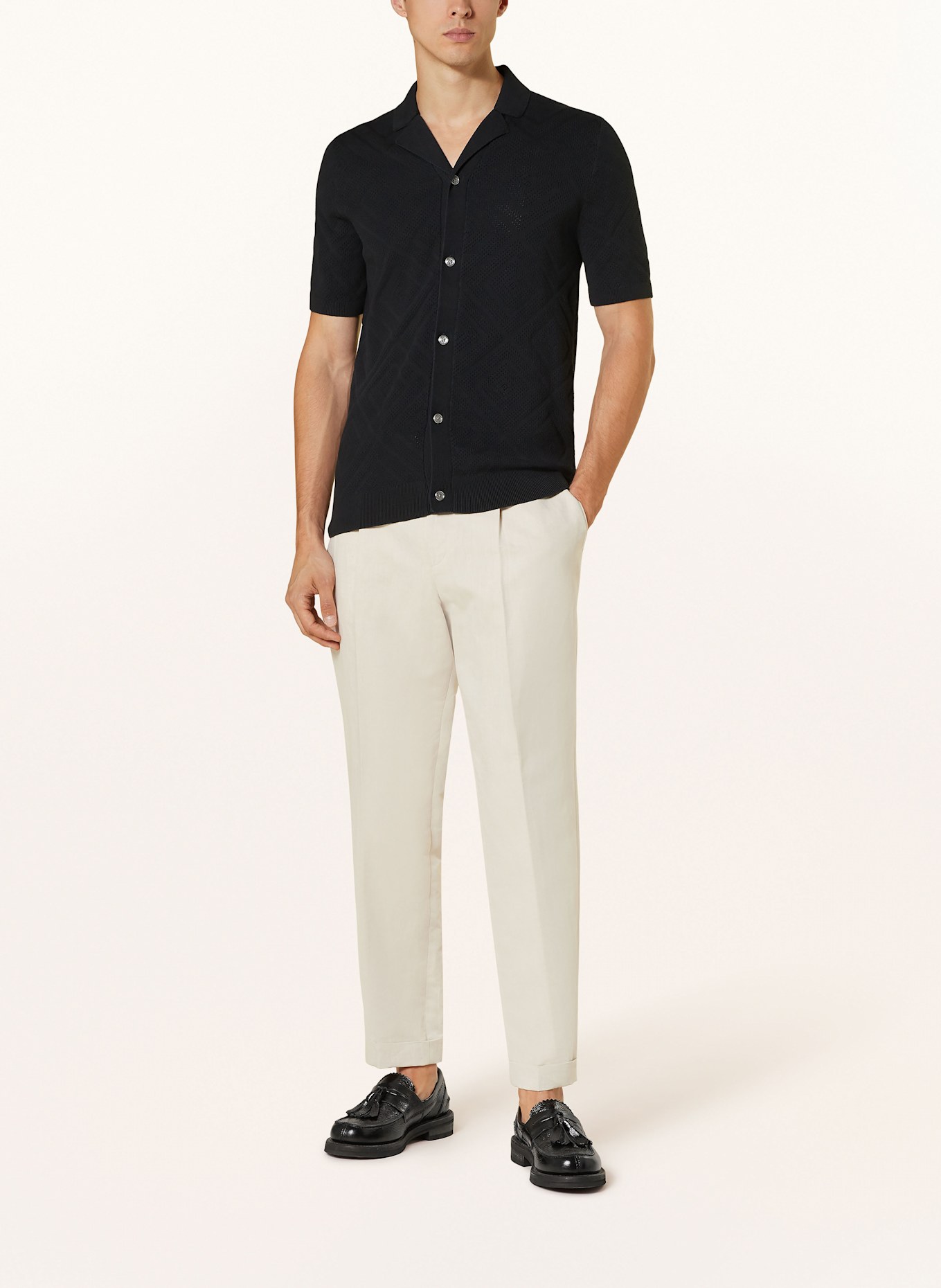 REISS Knitted shirt BIARRITZ Slim Fit, Color: DARK BLUE (Image 2)