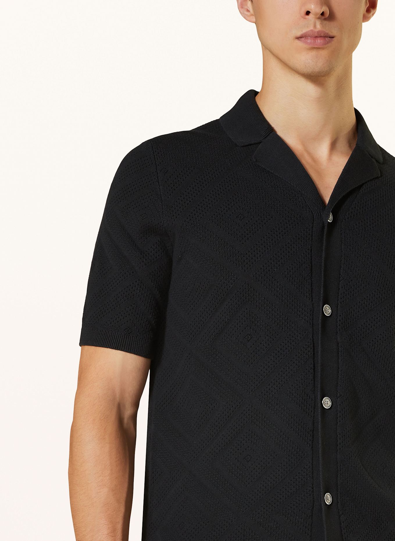 REISS Knitted shirt BIARRITZ Slim Fit, Color: DARK BLUE (Image 4)