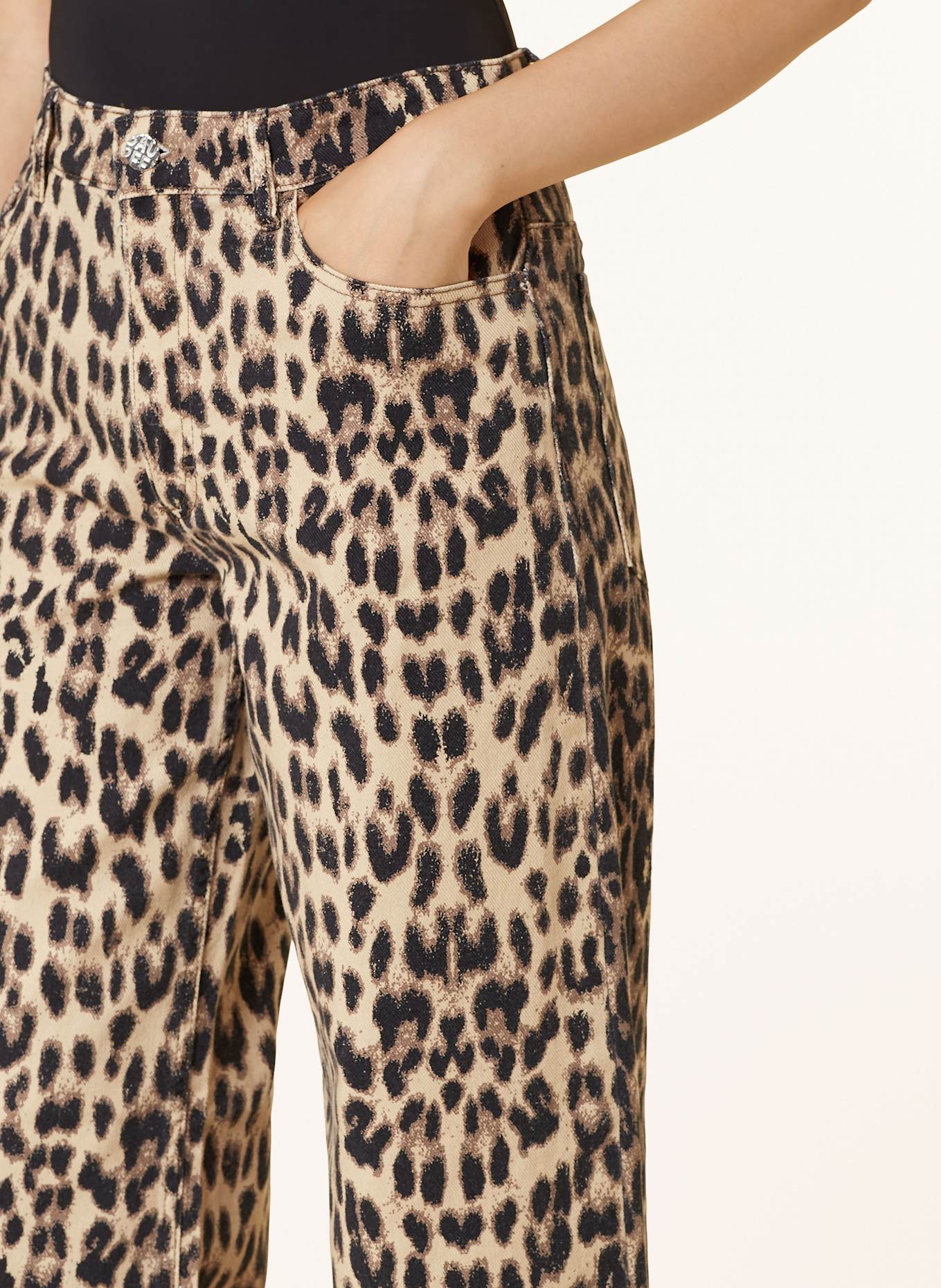 BAUM UND PFERDGARTEN Straight Jeans NICETTE: HELLBRAUN / SCHWARZ / TAUPE