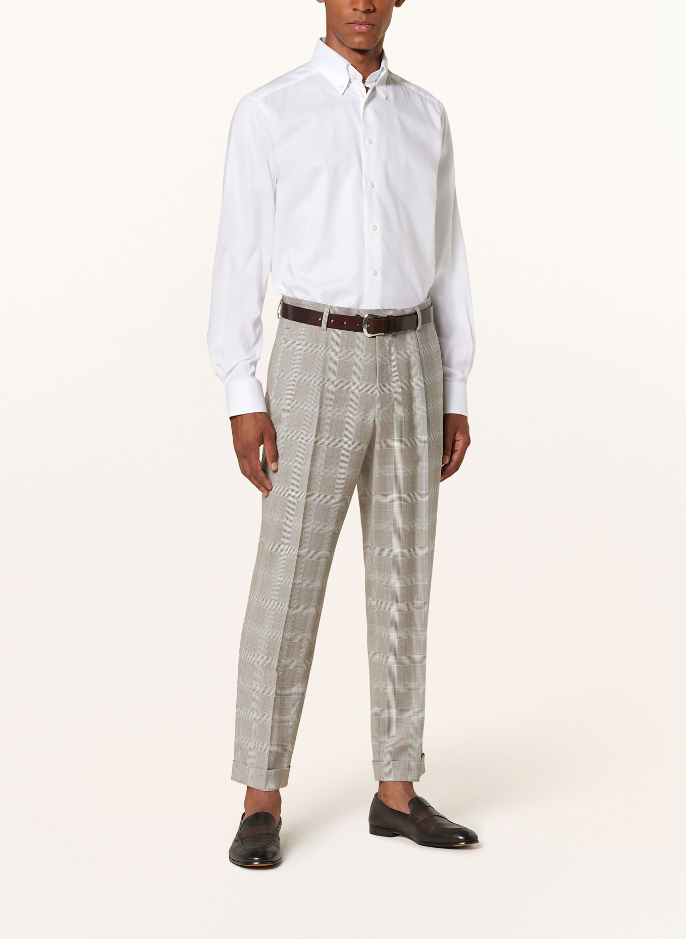 ETON Overdyed button-up shirt Mario jacket Blu: WHITE