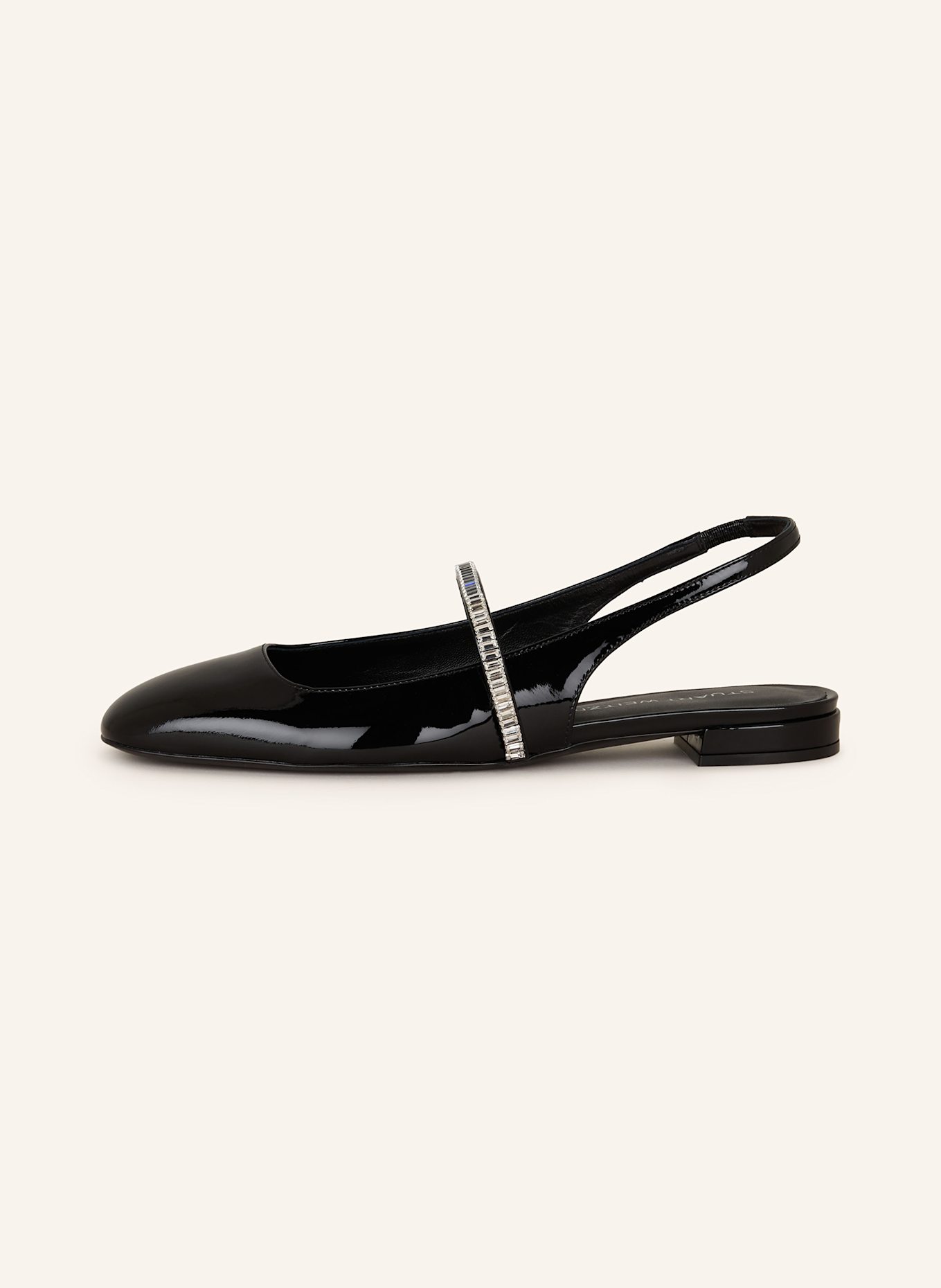 STUART WEITZMAN Slingballerinas STEFANIE mit Schmucksteinen, Farbe: SCHWARZ (Bild 4)