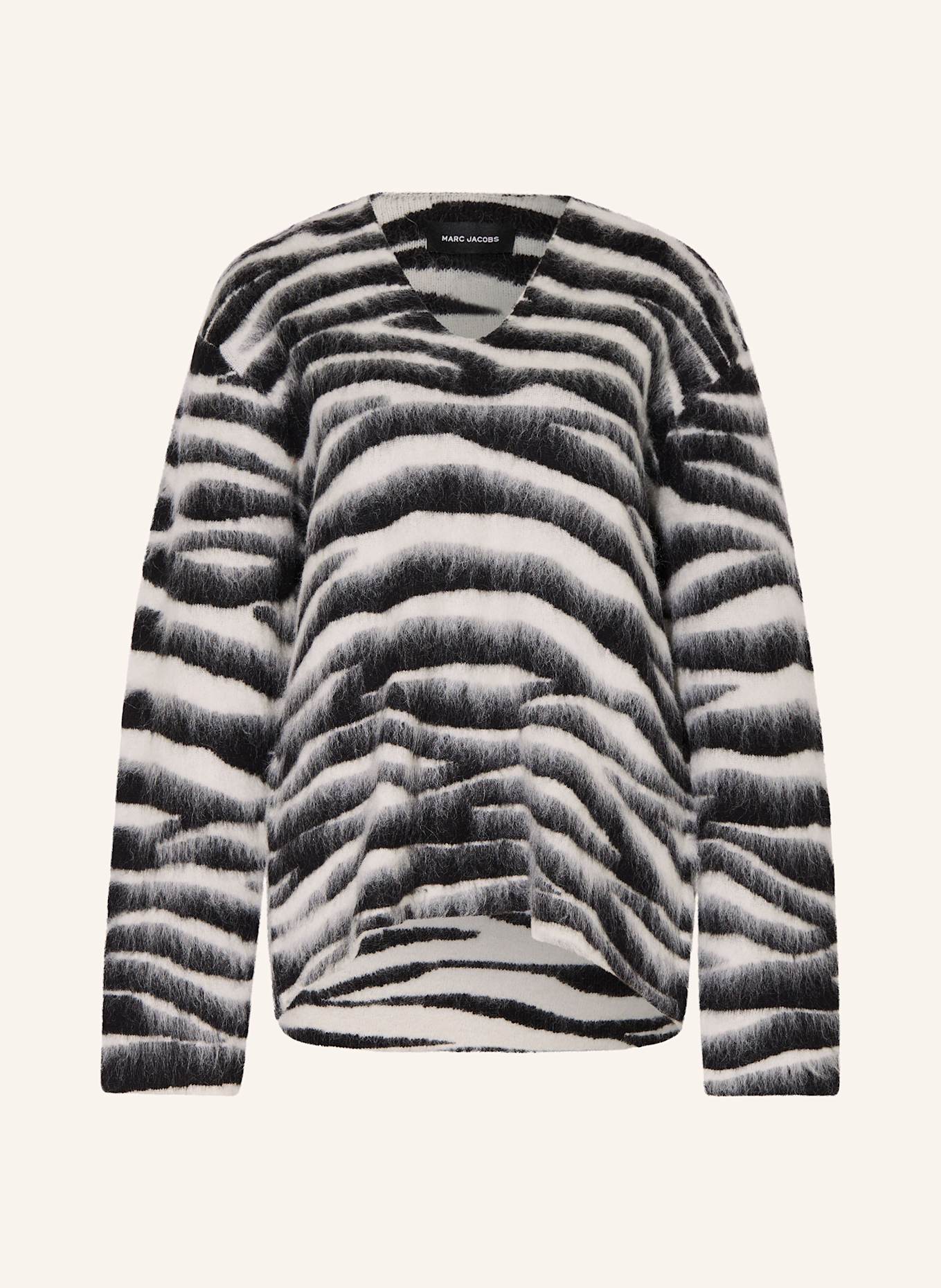 MARC JACOBS Sweater with mohair in black white