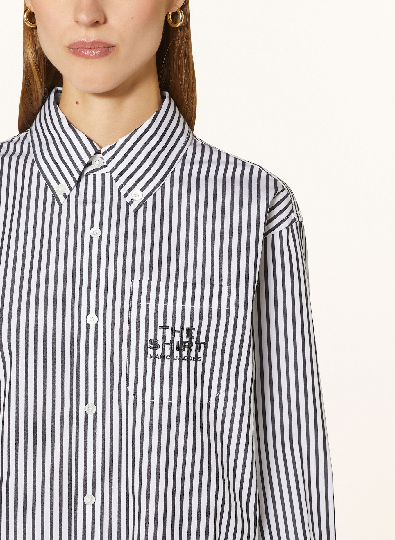 MARC JACOBS Hemdbluse THE STRIPED SHIRT, Farbe: SCHWARZ/ WEISS (Bild 4)