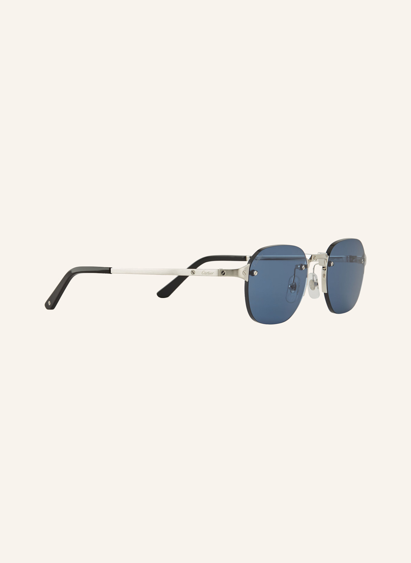 Cartier Sonnenbrille 6L001725: 4100B1 - SILBER/ BLAU