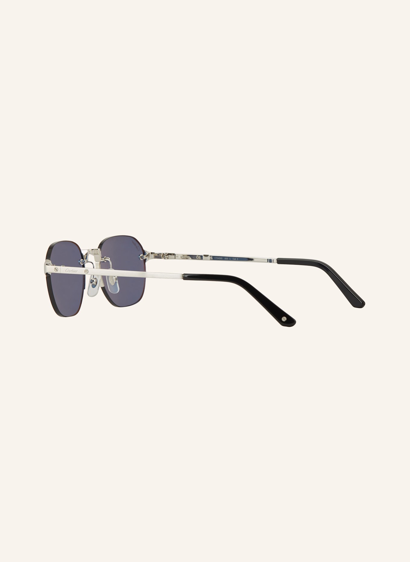 Cartier Sonnenbrille 6L001725: 4100B1 - SILBER/ BLAU