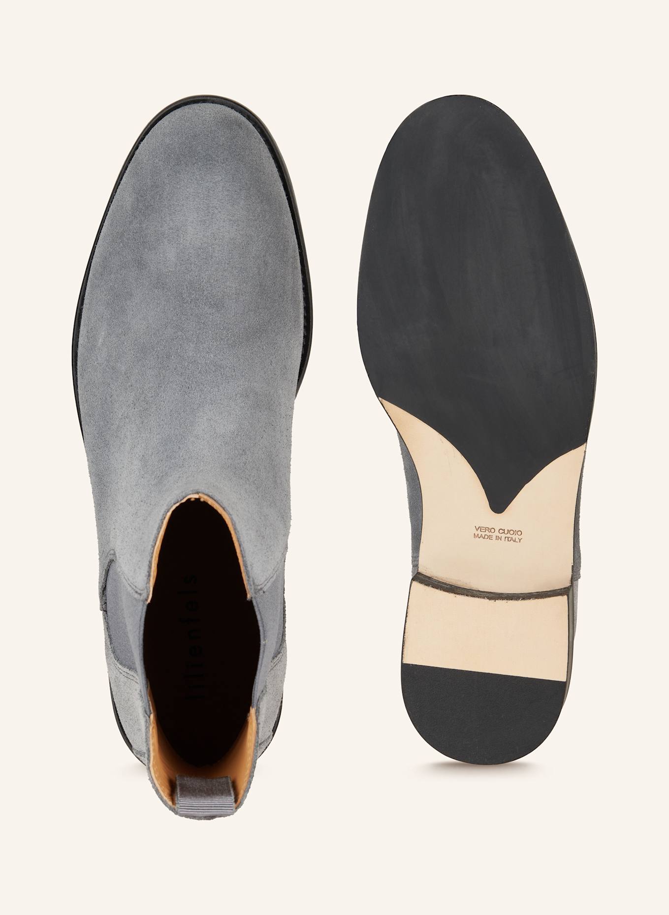 lilienfels Chelsea-Boots: GRAU/ BLAUGRAU