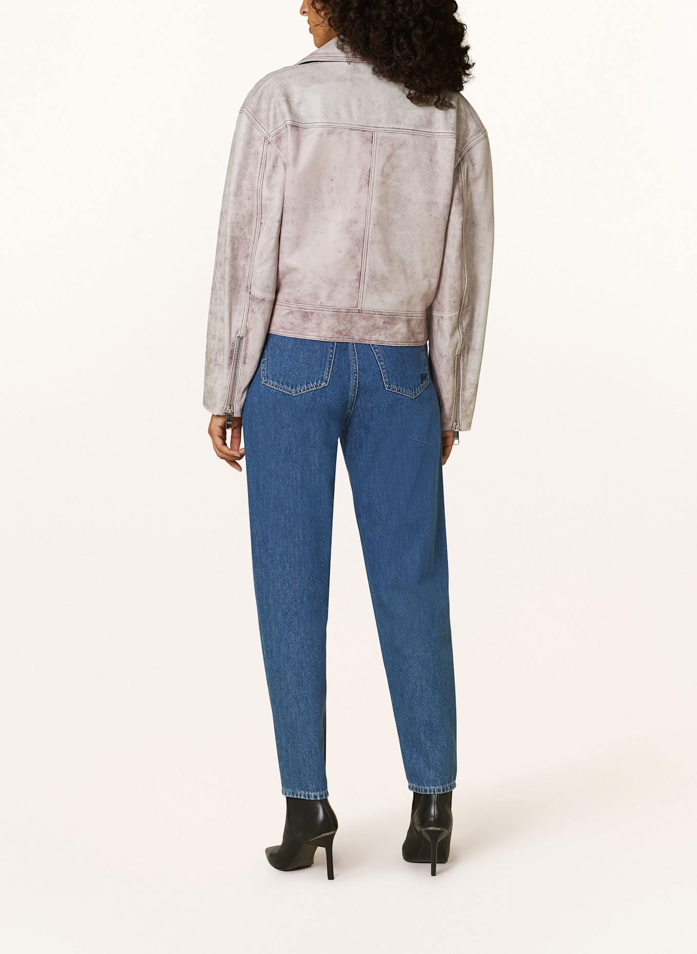 BOSS Lederjacke SAKADY: PINK