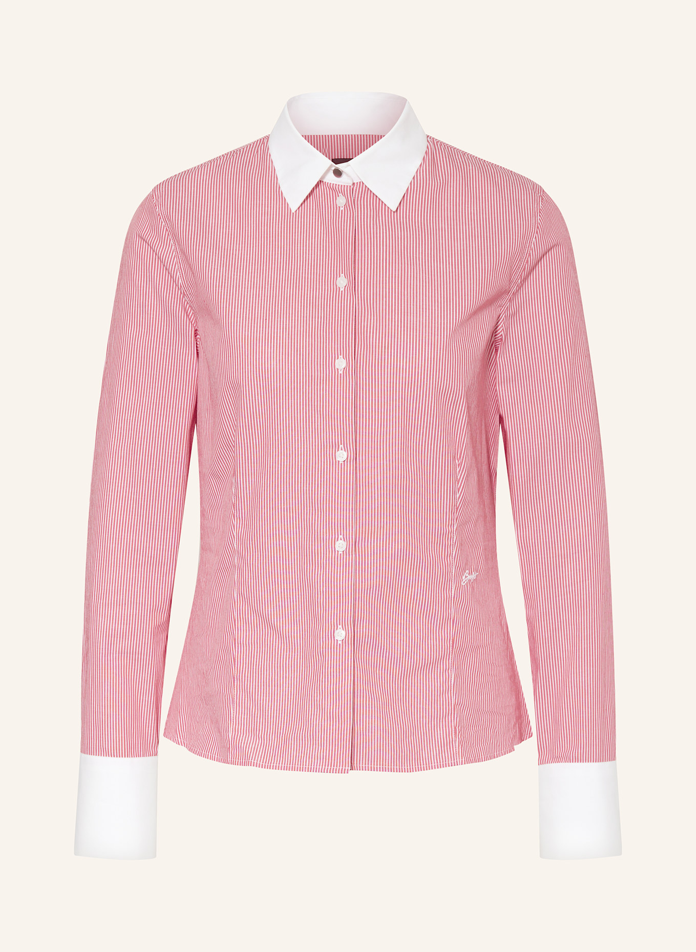 BOSS Shirt blouse BARBYNA: PINK / WHITE