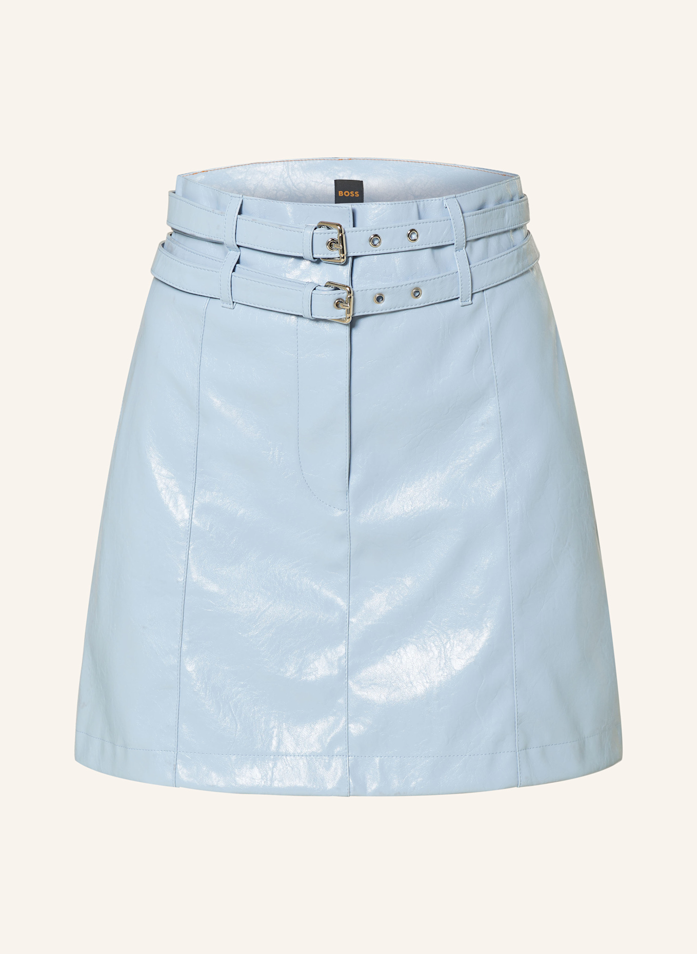 BOSS Rock VASHY in Lederoptik: HELLBLAU