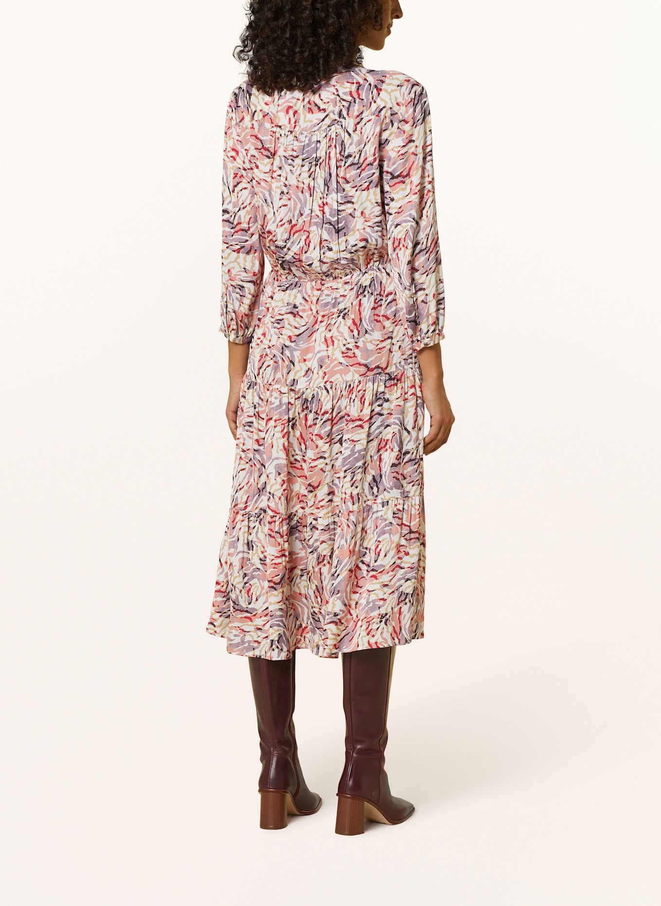 BOSS Kleid DENDANTA mit 3/4-Arm, Farbe: HELLROSA/ DUNKELLILA/ WEISS (Bild 3)
