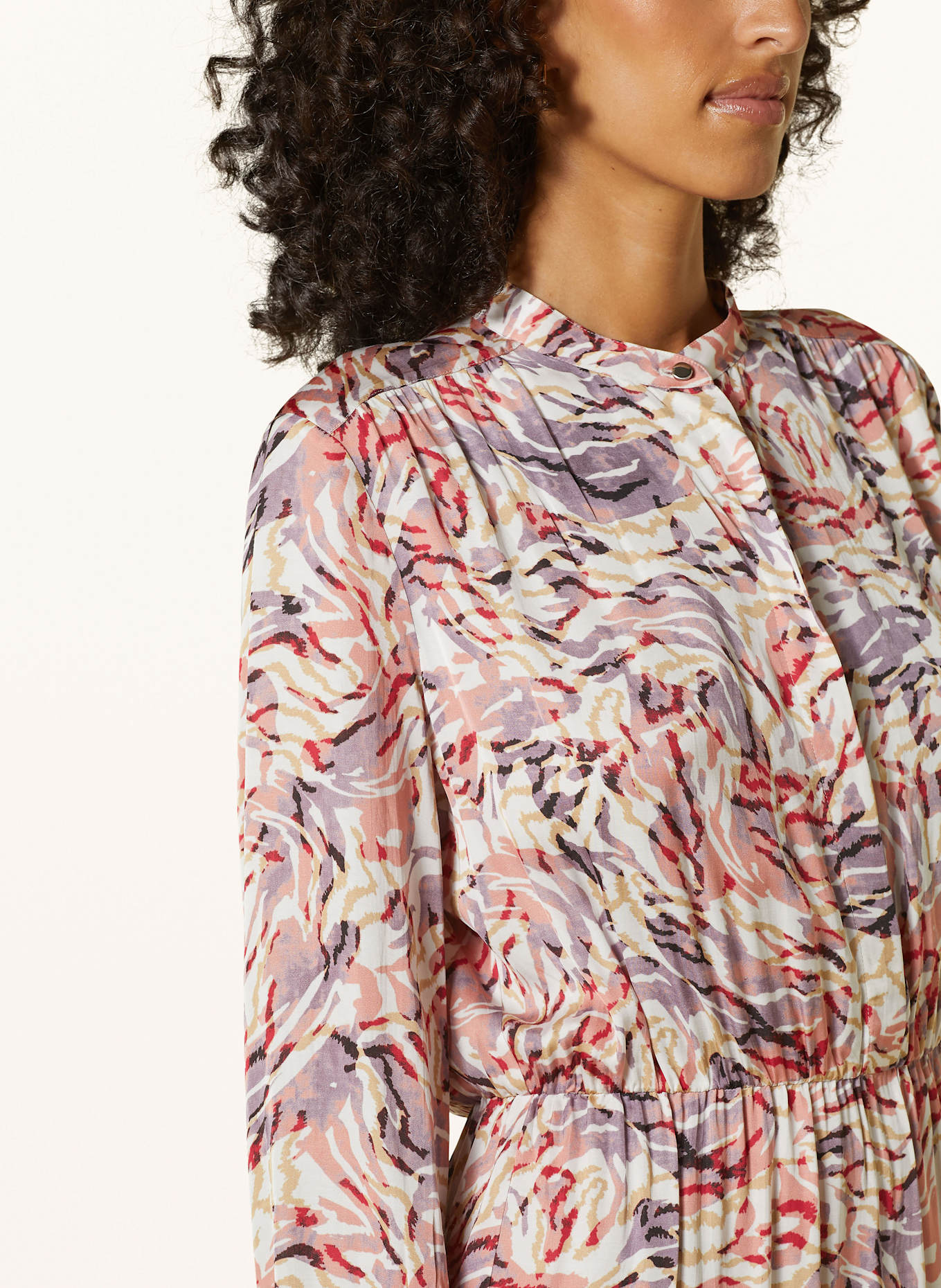 BOSS Kleid DENDANTA mit 3/4-Arm, Farbe: HELLROSA/ DUNKELLILA/ WEISS (Bild 4)