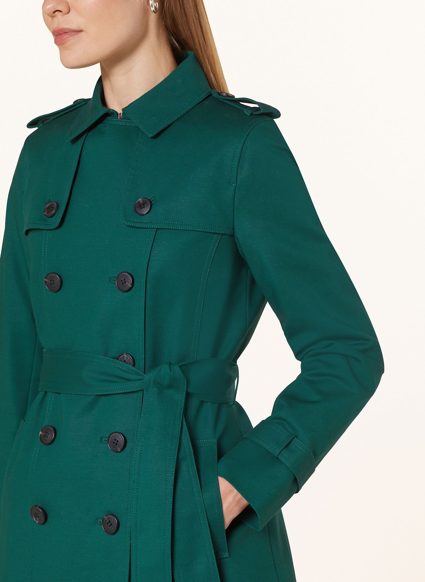Hobbs trench coat green new arrivals