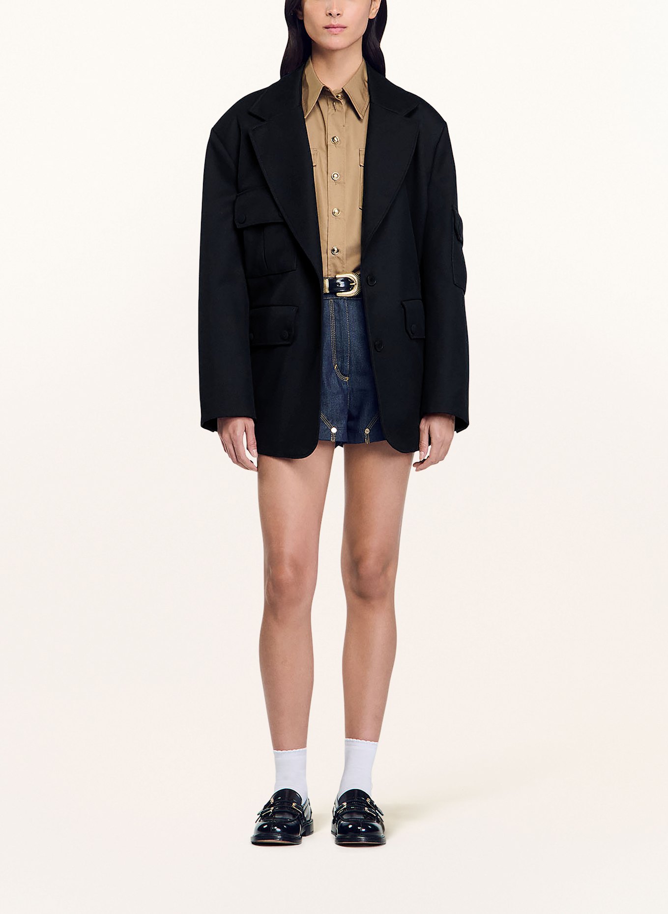Sandro black blazer outlet