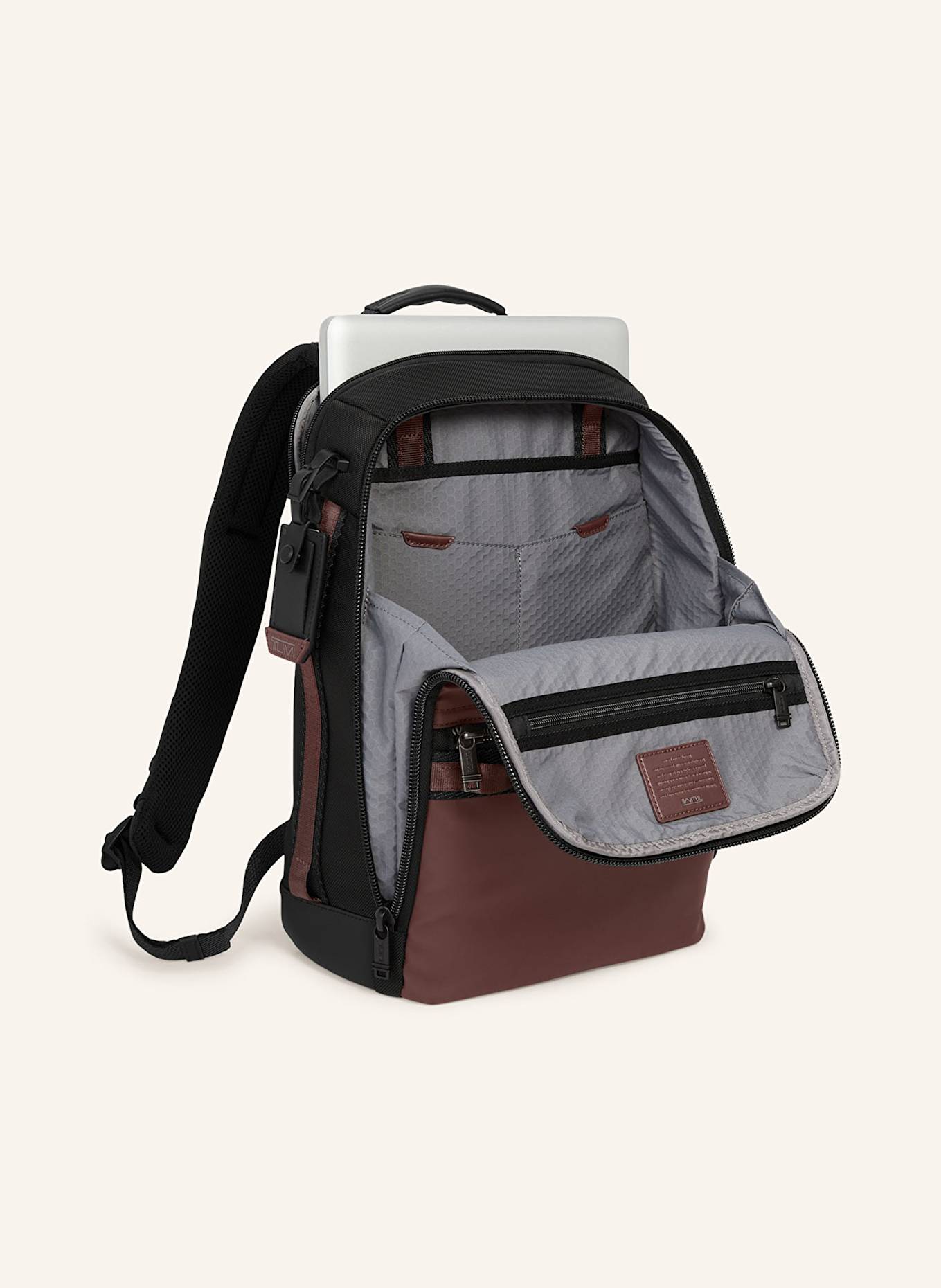 TUMI ALPHA BRAVO Rucksack DYNAMIC mit Laptop-Fach: DUNKELROT / SCHWARZ