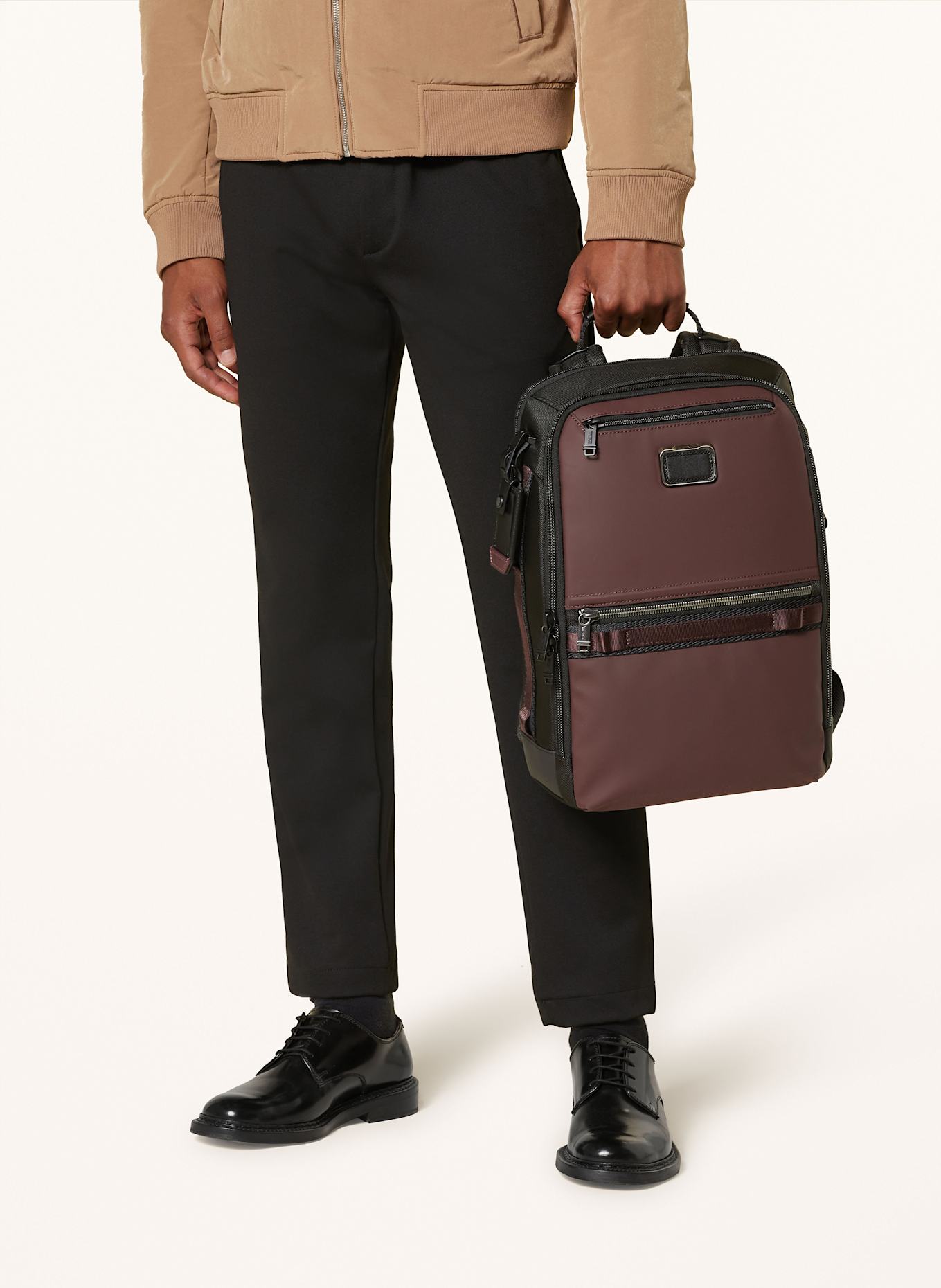 TUMI ALPHA BRAVO Rucksack DYNAMIC mit Laptop-Fach: DUNKELROT / SCHWARZ