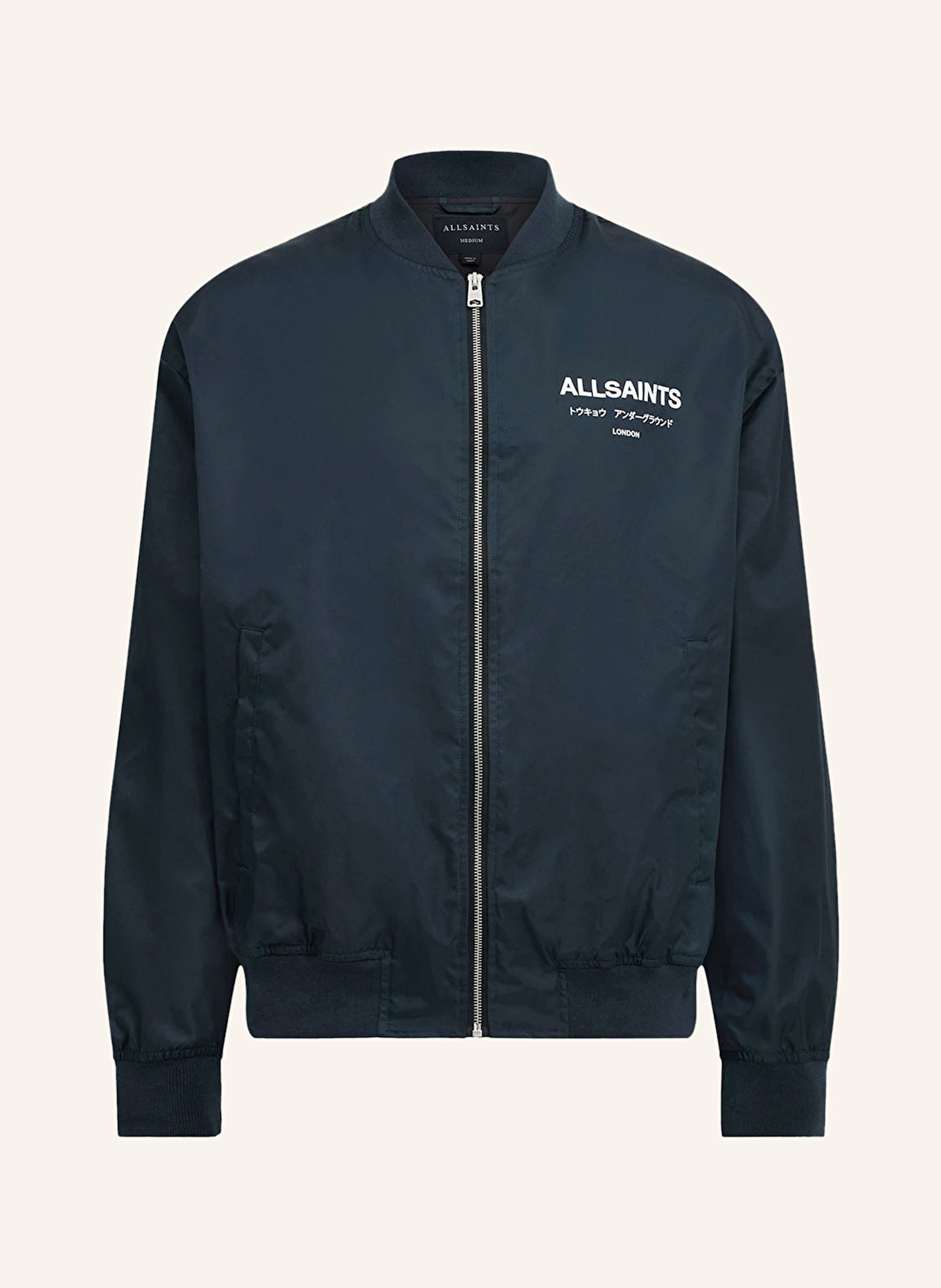 ALLSAINTS Bomber jacket UNDERGROUND, Color: DARK BLUE/ WHITE (Image 1)