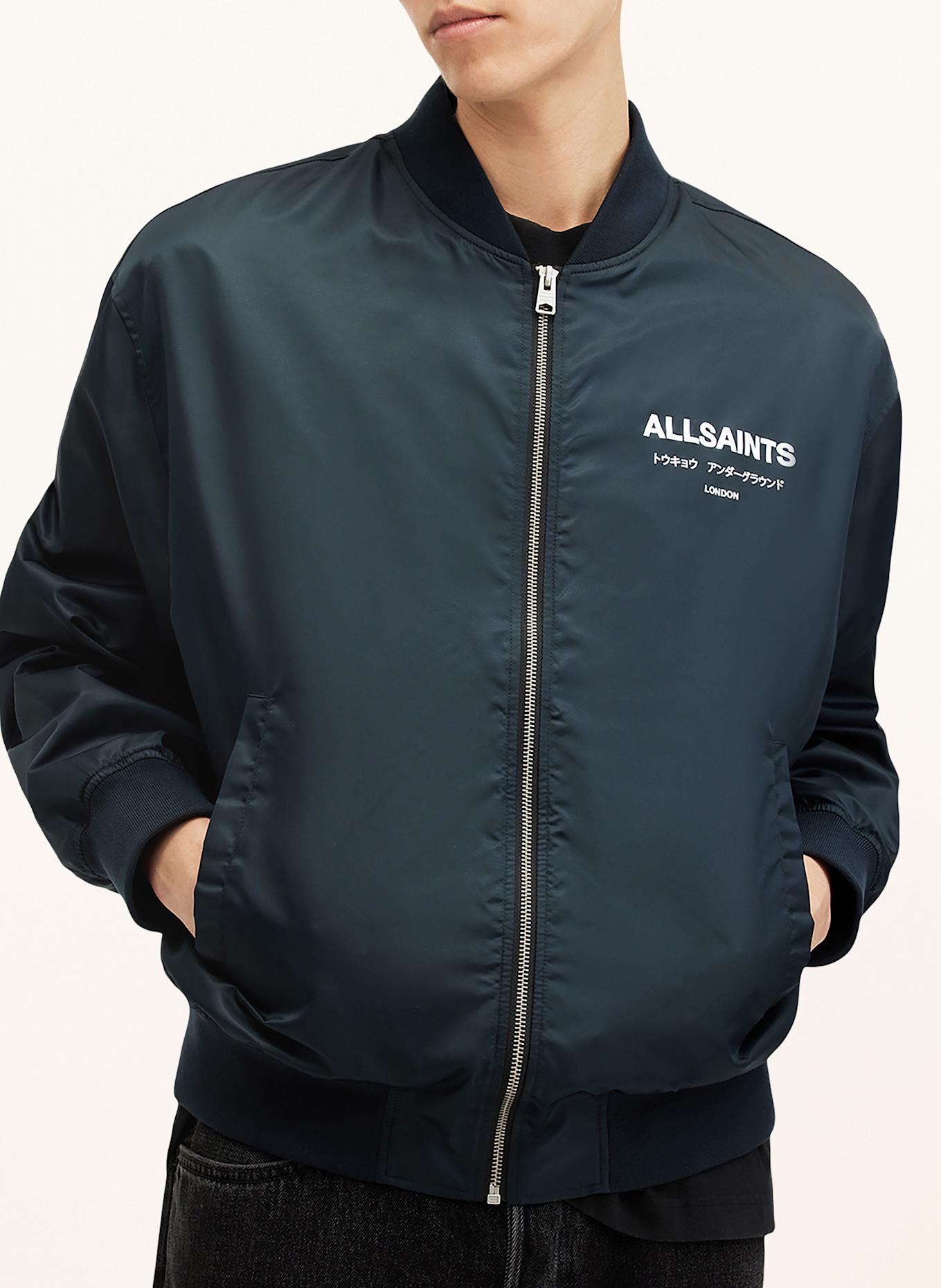 ALLSAINTS Bomber jacket UNDERGROUND, Color: DARK BLUE/ WHITE (Image 4)