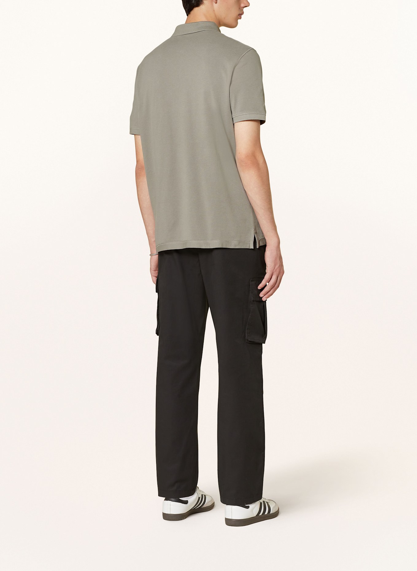 ALLSAINTS Piqué-Poloshirt REFORM Slim Fit, Farbe: GRAU (Bild 3)