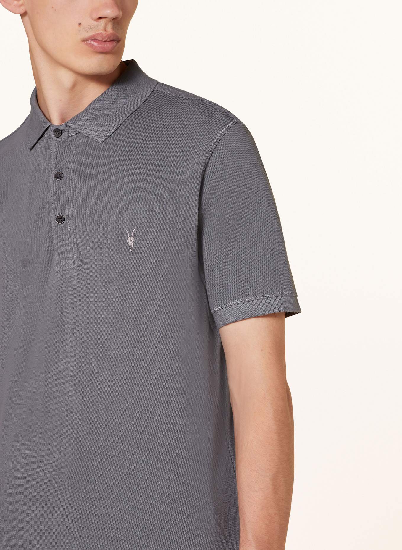 ALLSAINTS 2-pack of REFORM SS piqué polo shirts, Color: BLUE GRAY/ BLUE (Image 4)