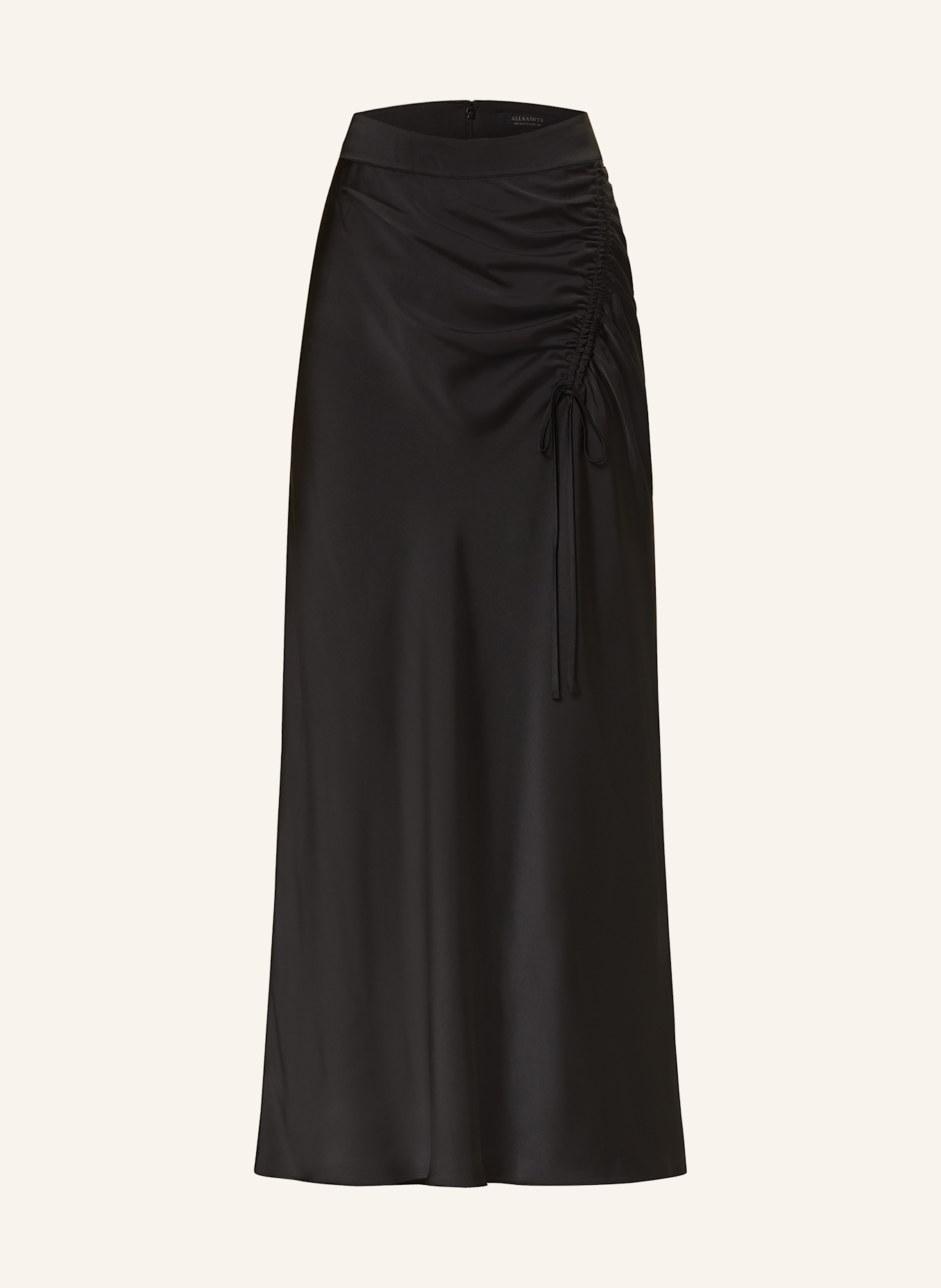 ALLSAINTS ALEXIA satin skirt, Color: BLACK (Image 1)