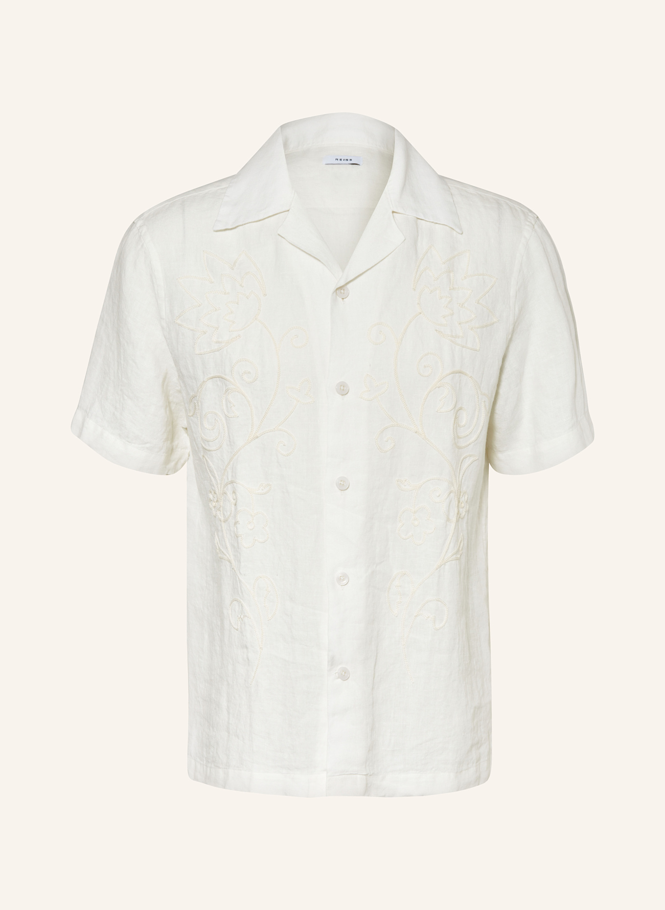 REISS Resort shirt SONNY Relaxed fit made of linen, Color: ECRU (Image 1)