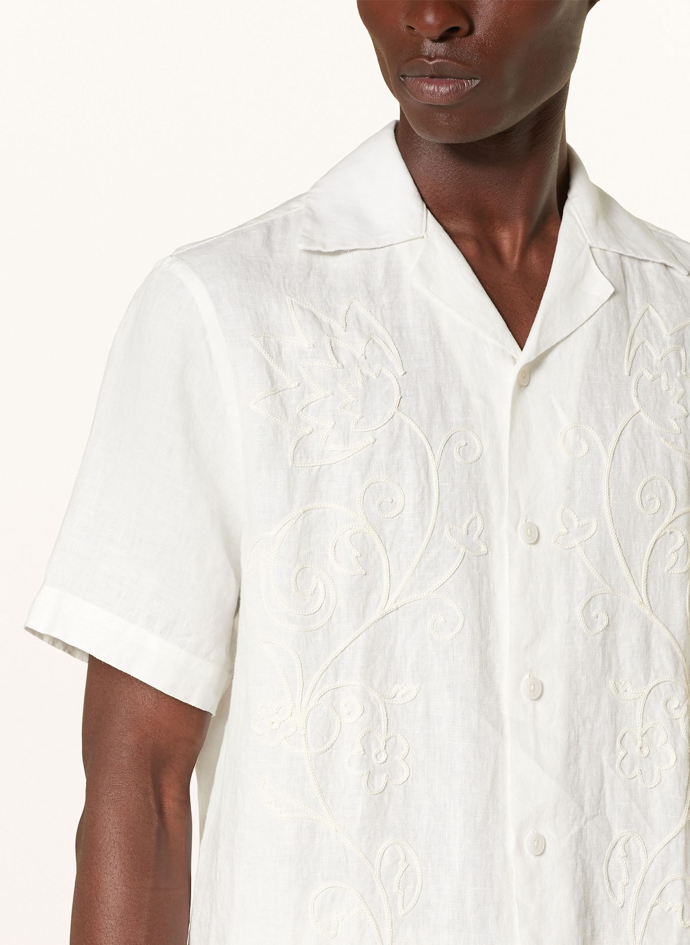 REISS Resort shirt SONNY Relaxed fit made of linen, Color: ECRU (Image 4)