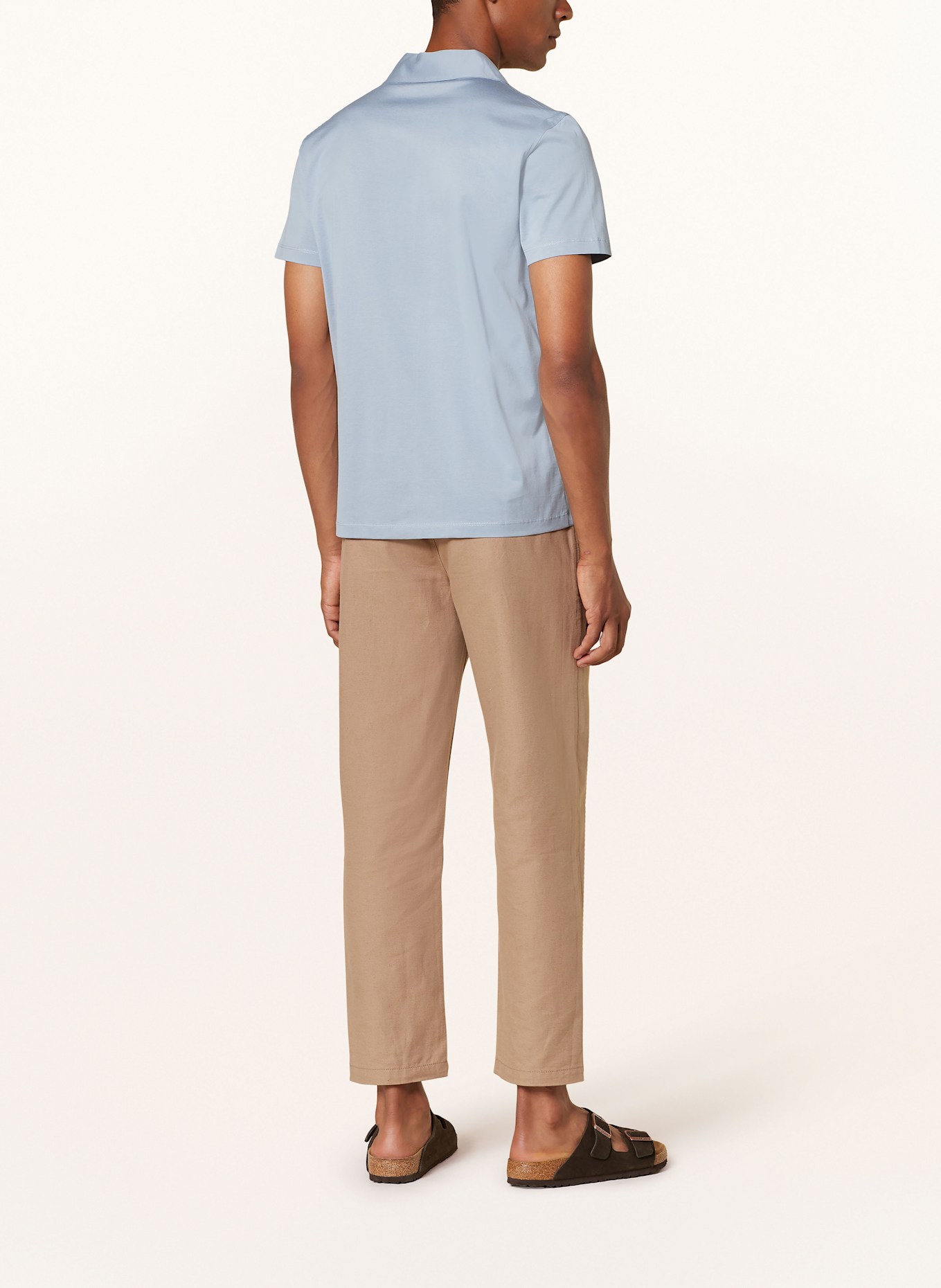 REISS Resort shirt CASPA Slim fit made of jersey, Color: LIGHT BLUE (Image 3)