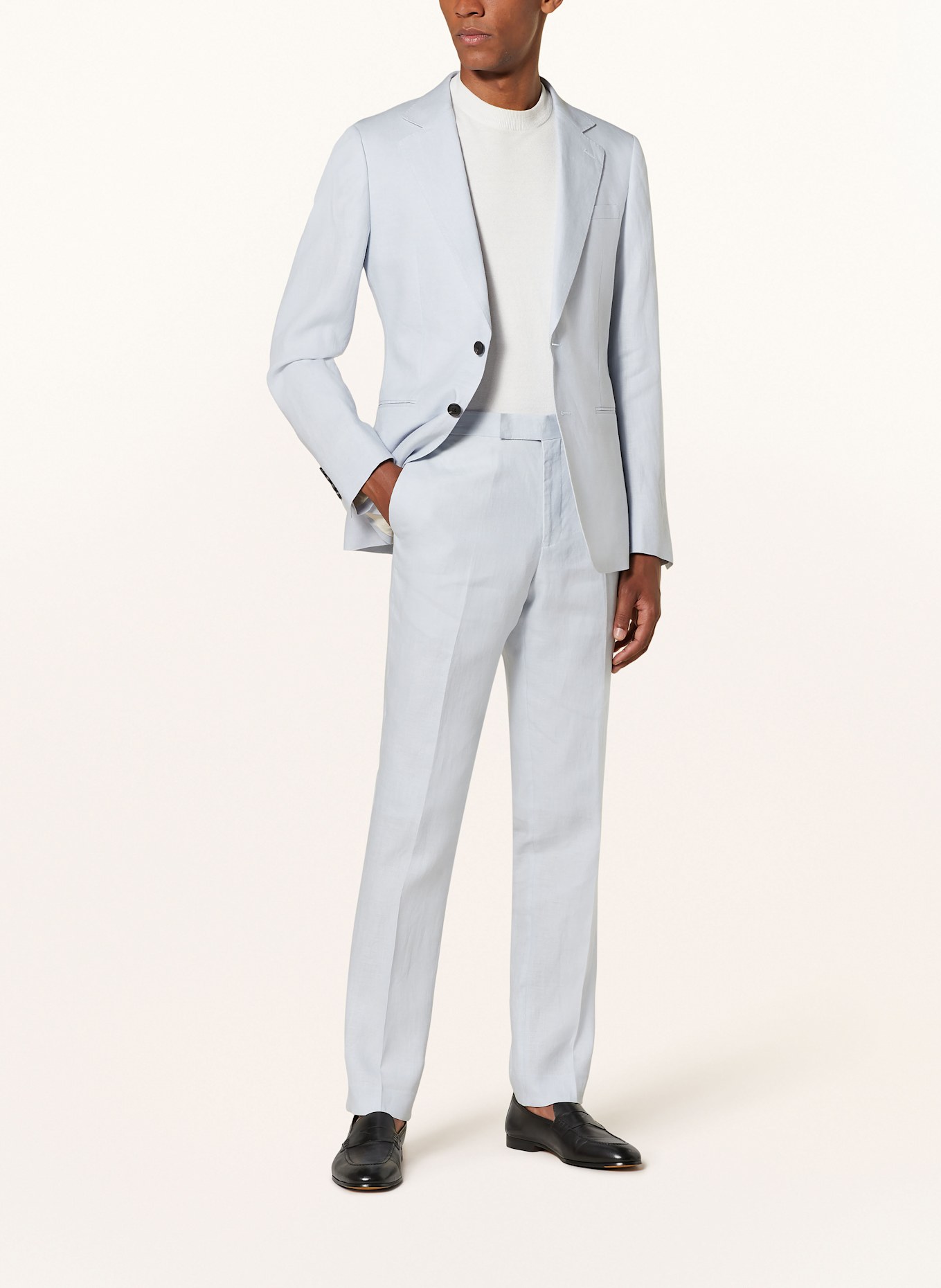 REISS Suit trousers KIN slim fit in linen, Color: 33 SOFT BLUE (Image 2)