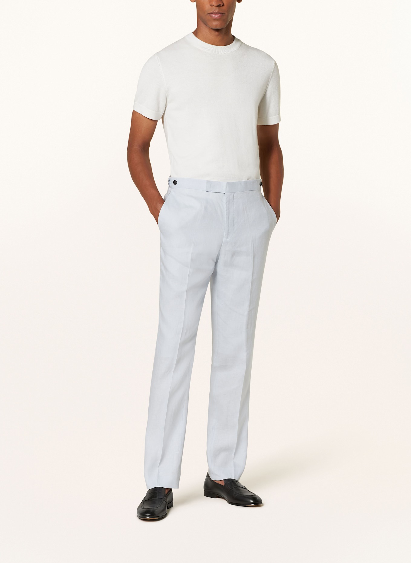 REISS Suit trousers KIN slim fit in linen, Color: 33 SOFT BLUE (Image 3)