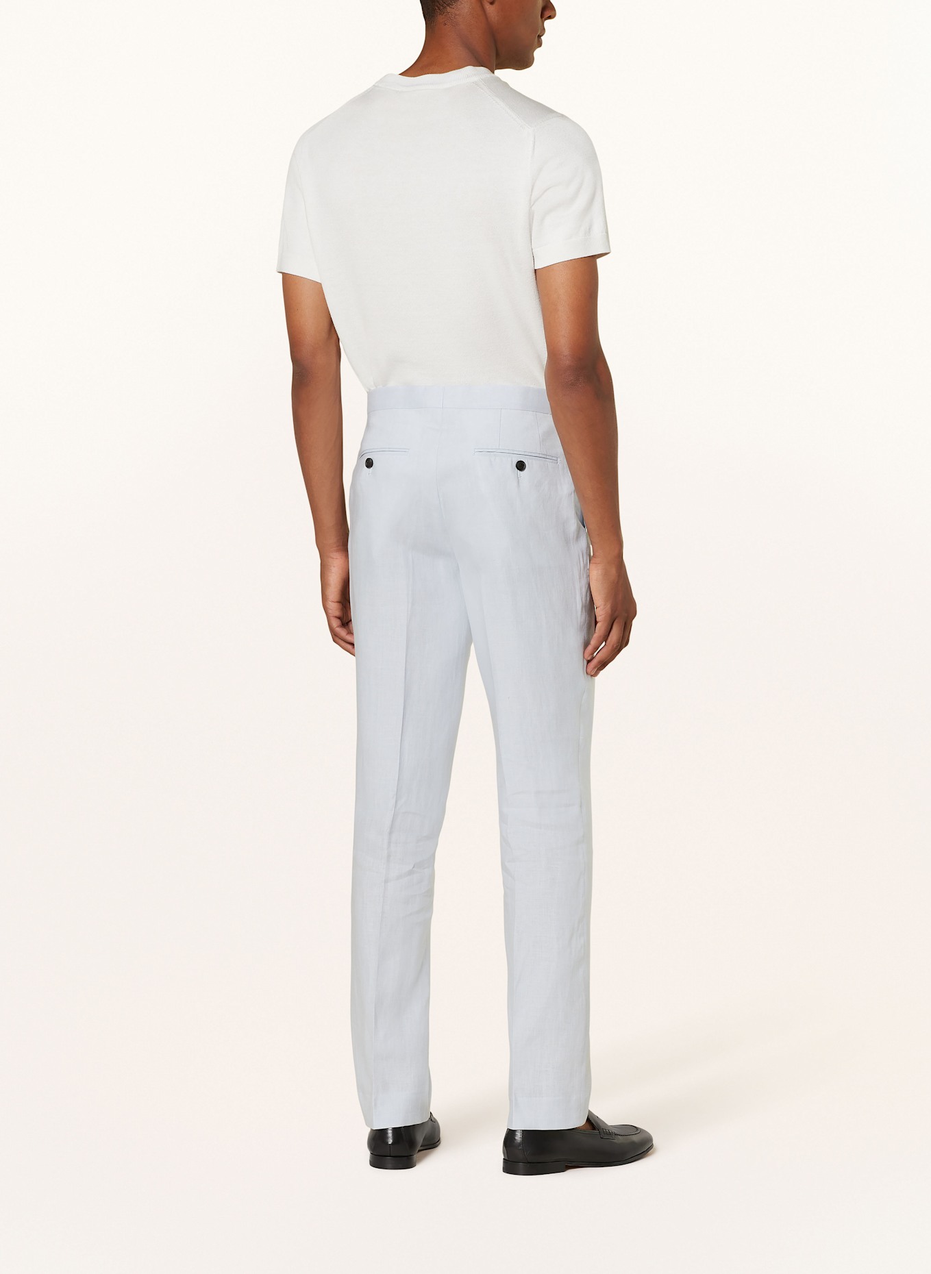 REISS Suit trousers KIN slim fit in linen, Color: 33 SOFT BLUE (Image 4)