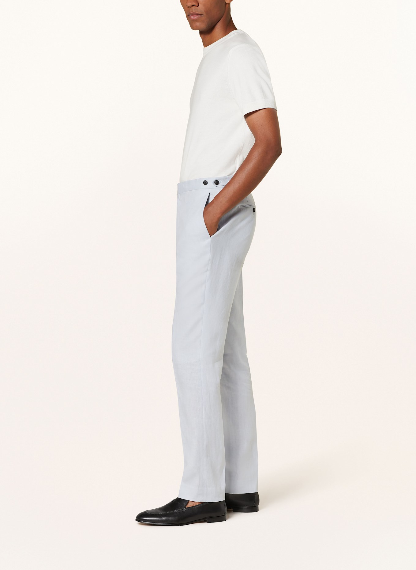 REISS Suit trousers KIN slim fit in linen, Color: 33 SOFT BLUE (Image 5)