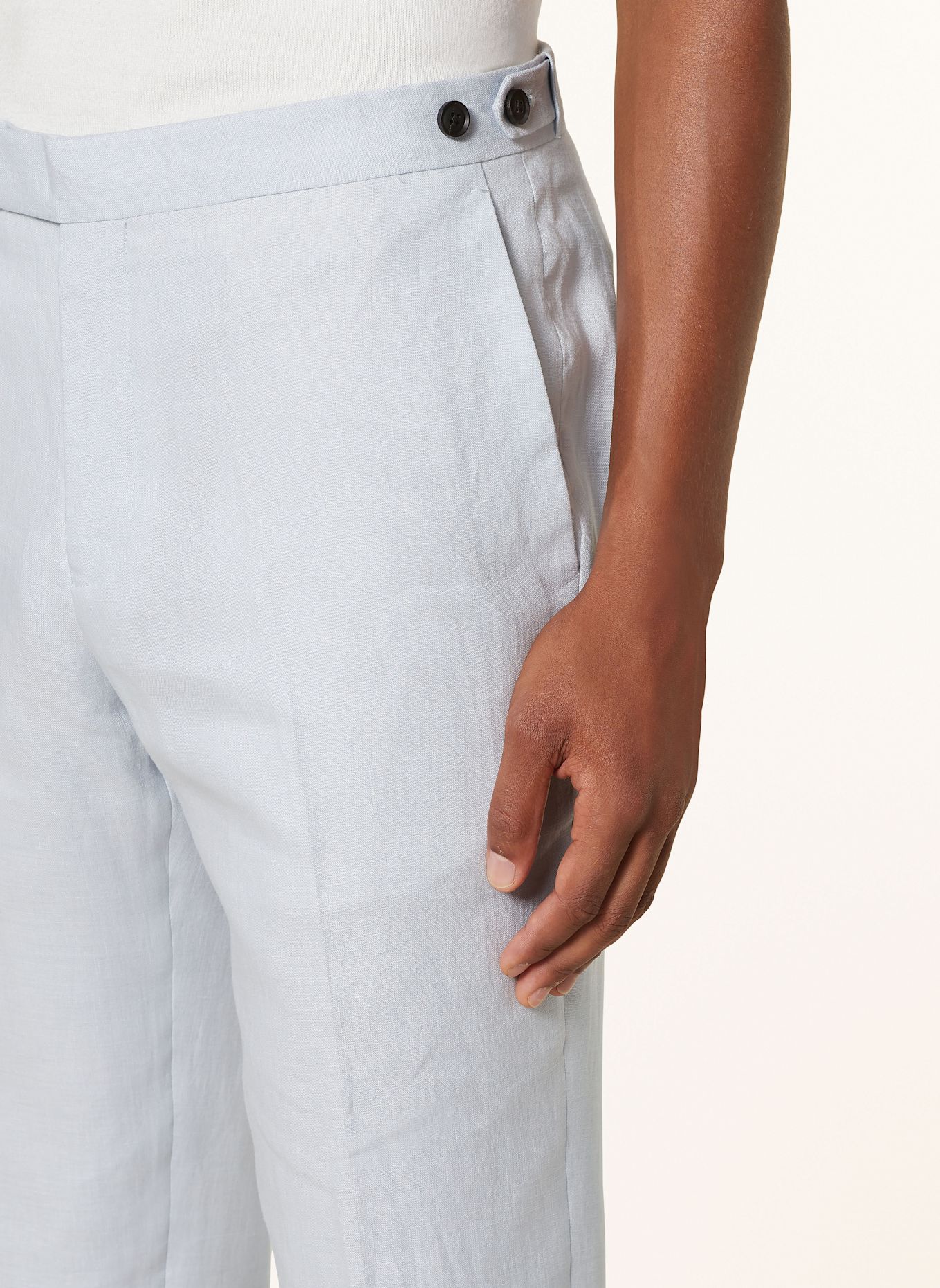 REISS Suit trousers KIN slim fit in linen, Color: 33 SOFT BLUE (Image 6)